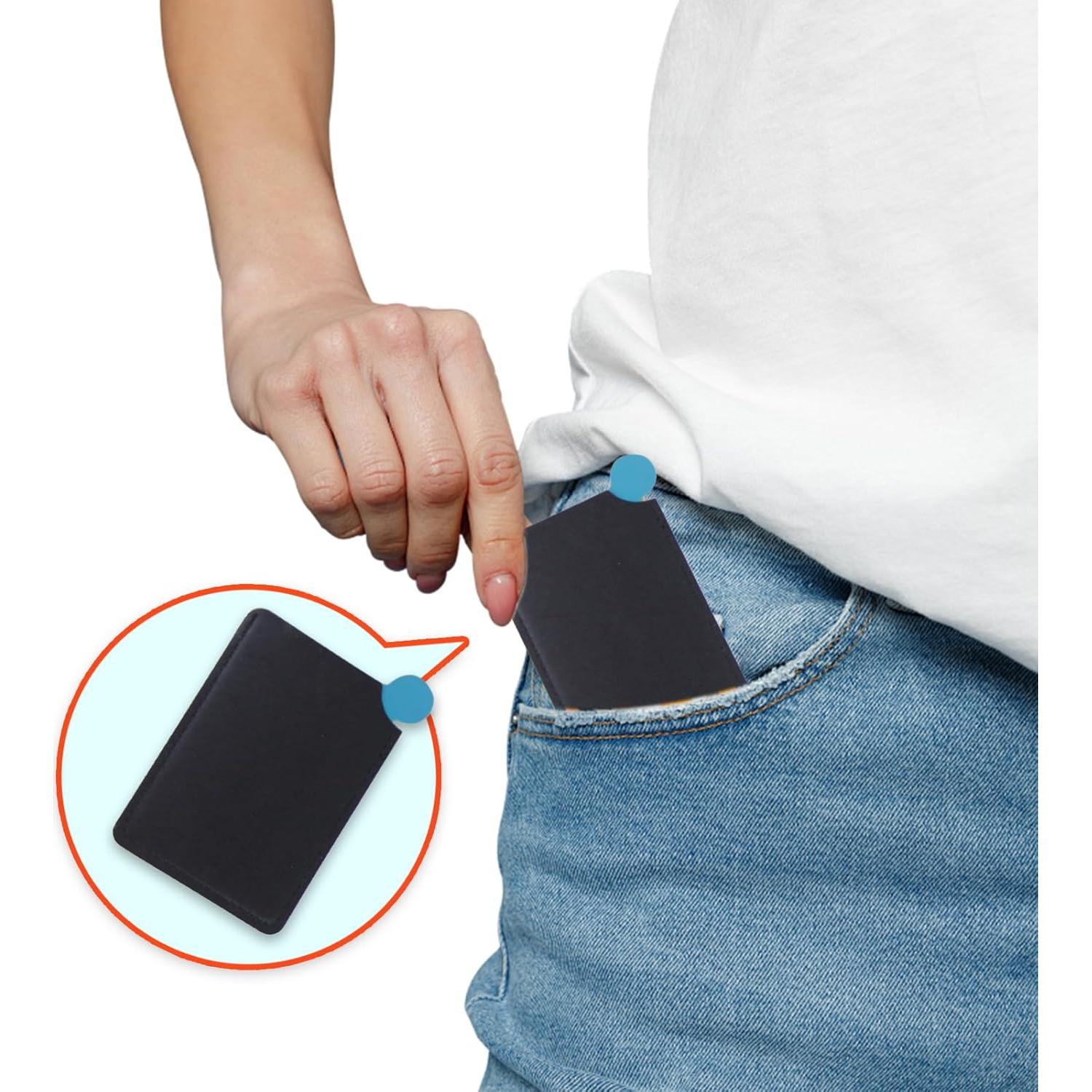 Espejo de Bolsillo Abvsdu 2 Pcs Acero Inoxidable Negro Compacto