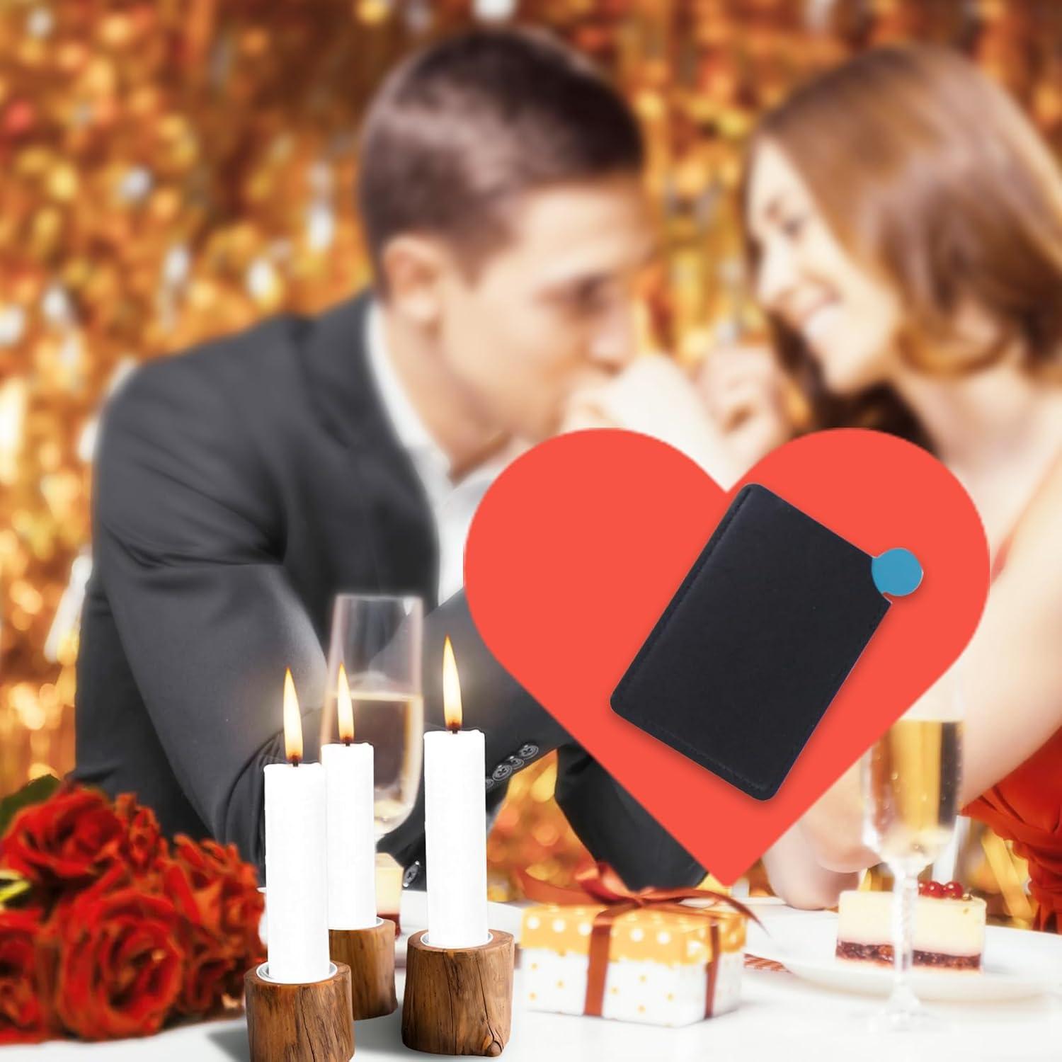 Espejo de Bolsillo Abvsdu 2 Pcs Acero Inoxidable Negro Compacto