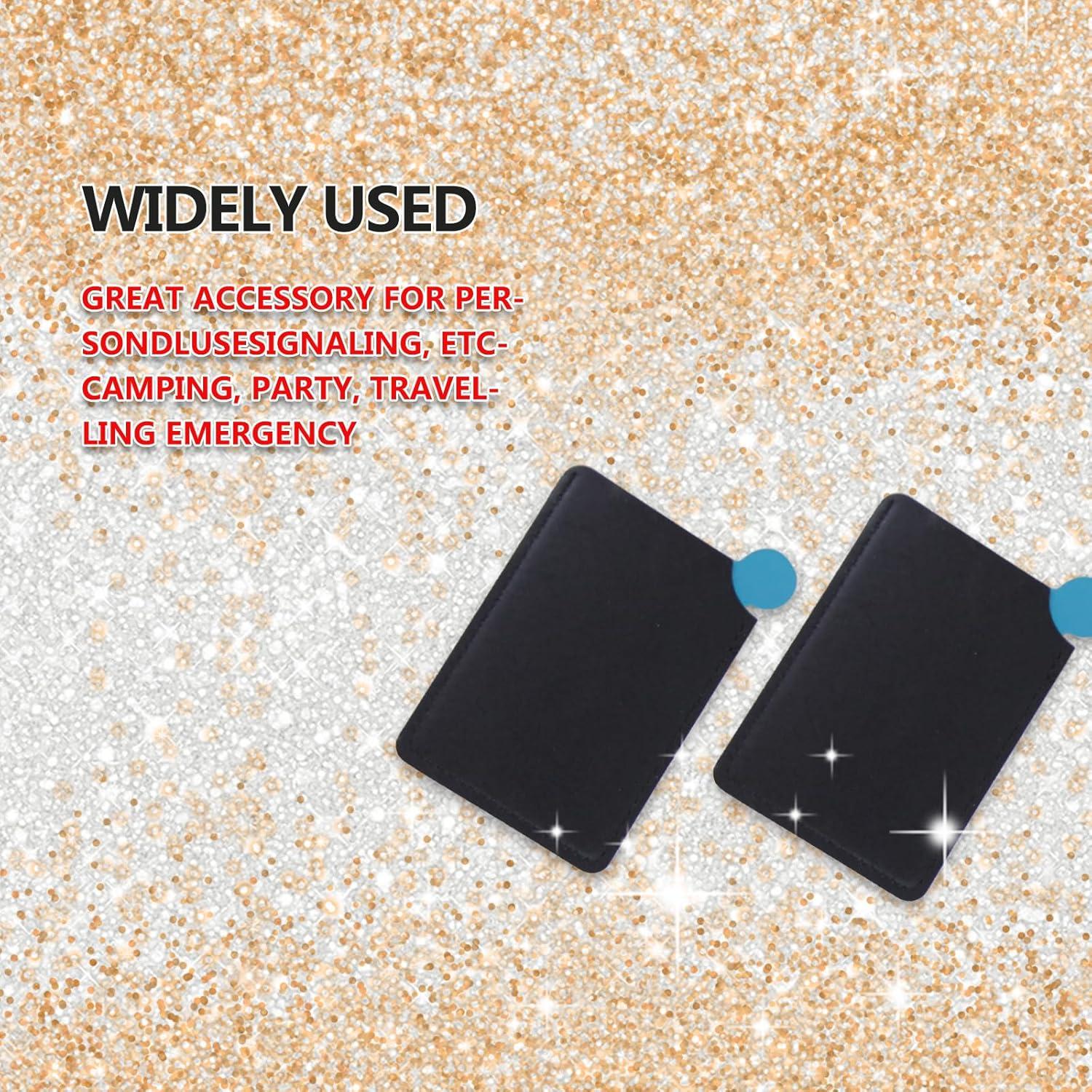 Espejo de Bolsillo Abvsdu 2 Pcs Acero Inoxidable Negro Compacto