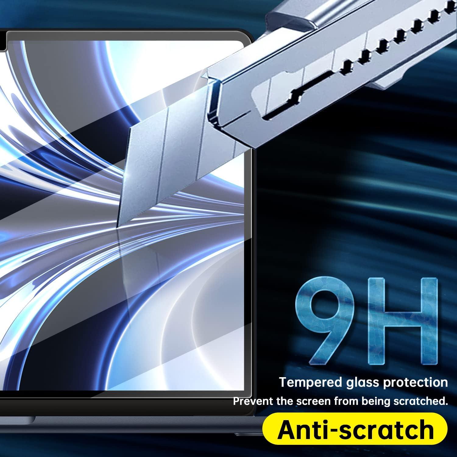 Protector de Pantalla Vidrio Templado AVAKOT para MacBook Air 13.6 M2 2022 - 2 Pack