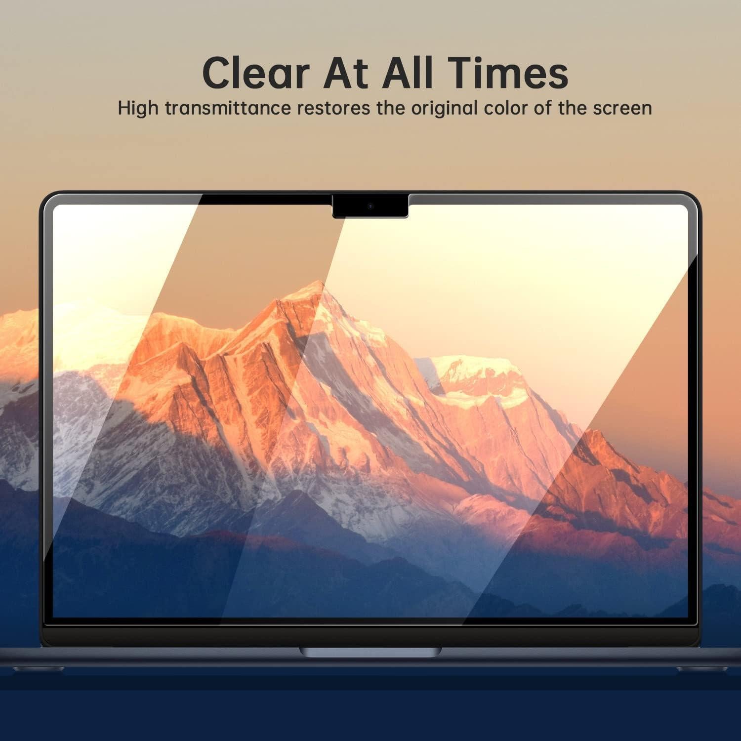 Protector de Pantalla Vidrio Templado AVAKOT para MacBook Air 13.6 M2 2022 - 2 Pack