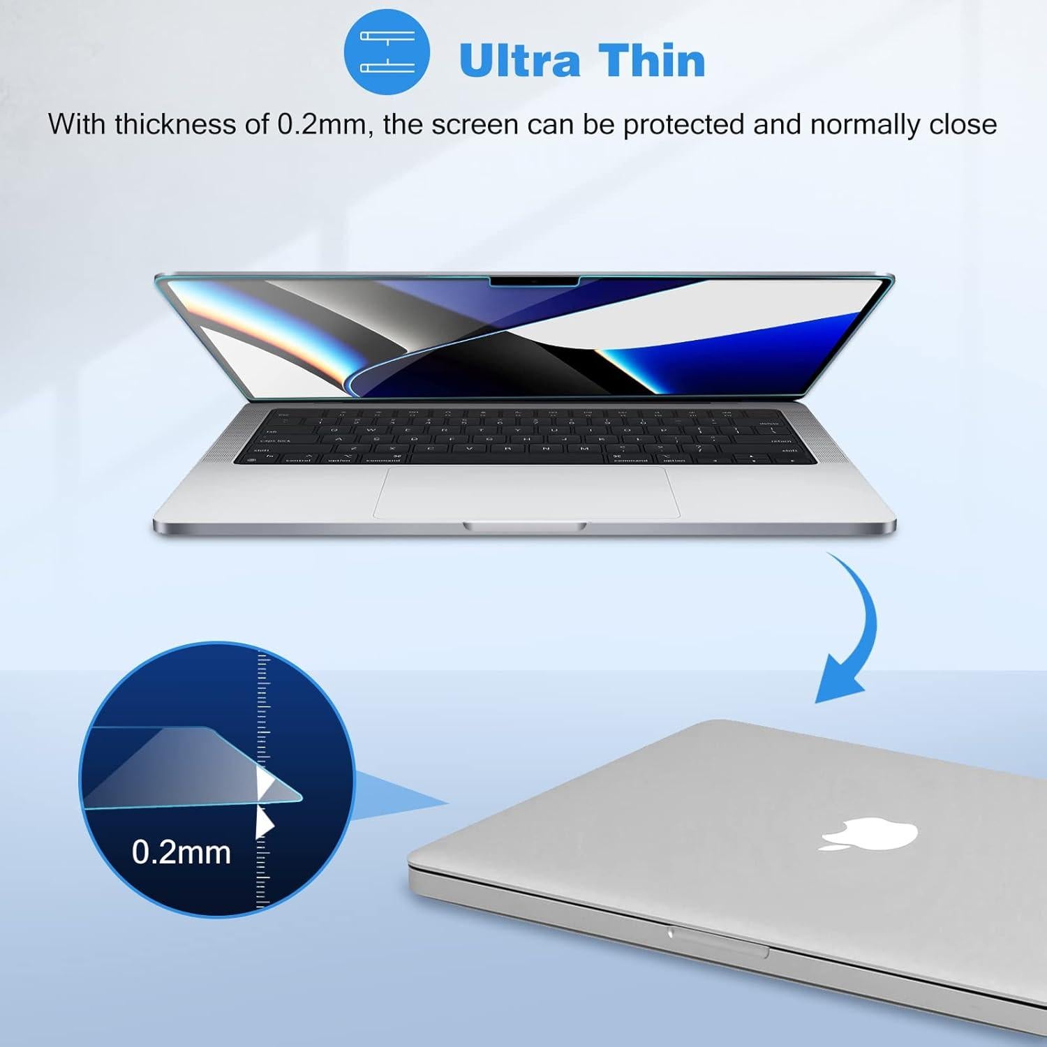 ProCase Protector de Pantalla Vidrio Templado MacBook Pro 14" 2023/2024