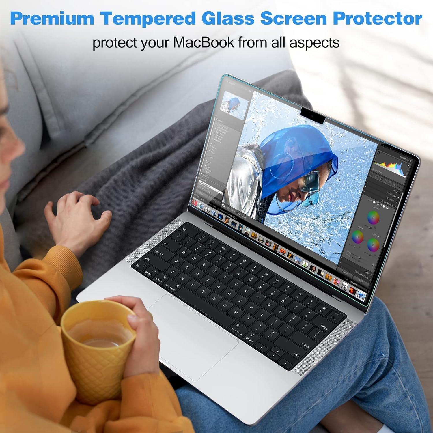 ProCase Protector de Pantalla Vidrio Templado MacBook Pro 14" 2023/2024
