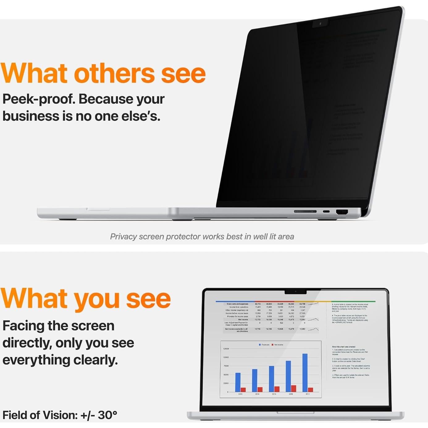 Protector de Pantalla de Privacidad UPPERCASE para MacBook Pro 14"