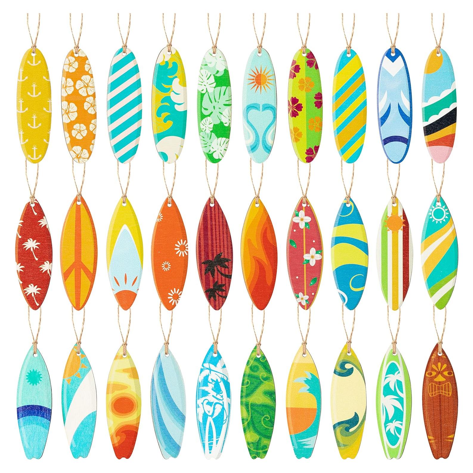 Adornos de Madera Colgantes Haooryx - 31 Piezas de Surf