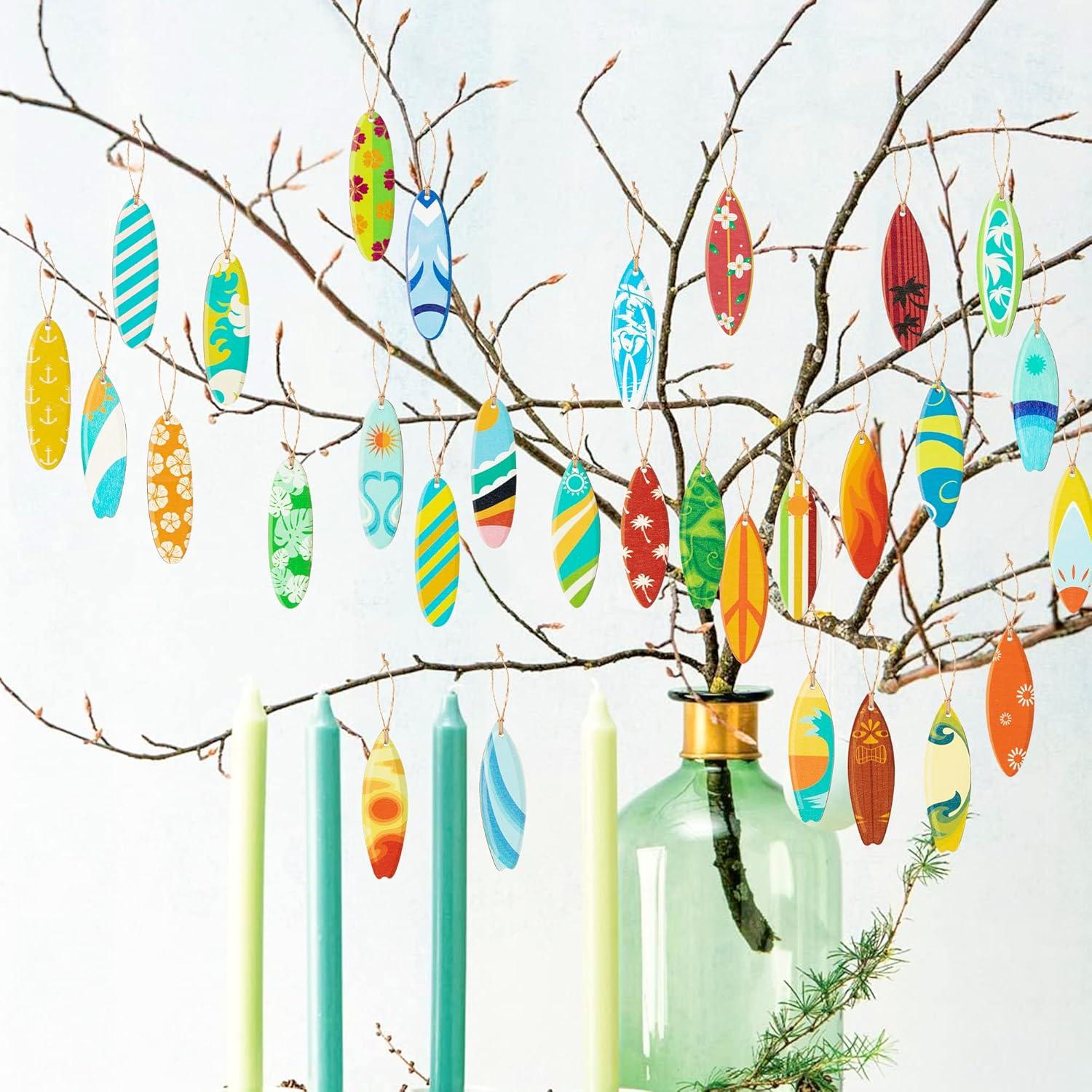 Adornos de Madera Colgantes Haooryx - 31 Piezas de Surf