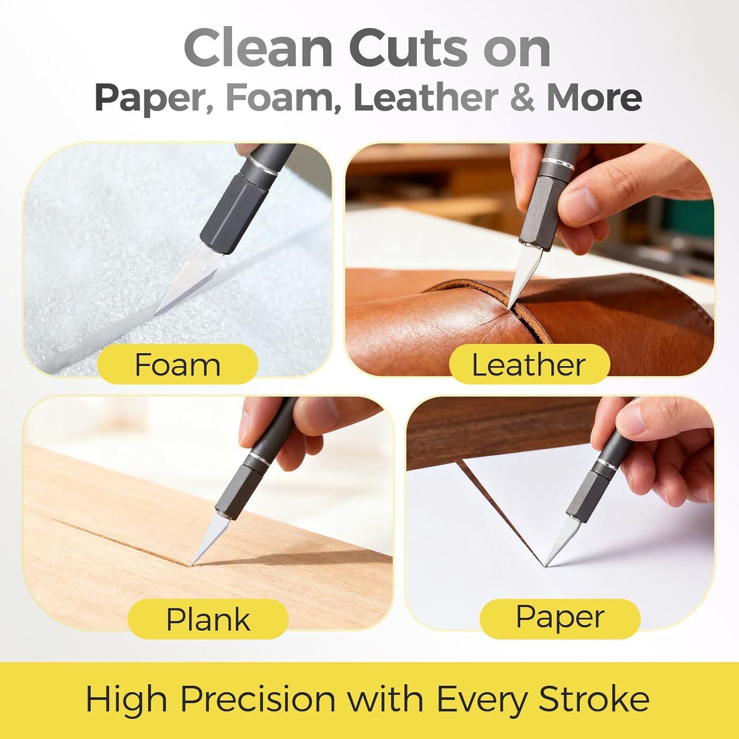 Juego de Cuchillos de Precisión Ahviesli, 12 Piezas con Estuche