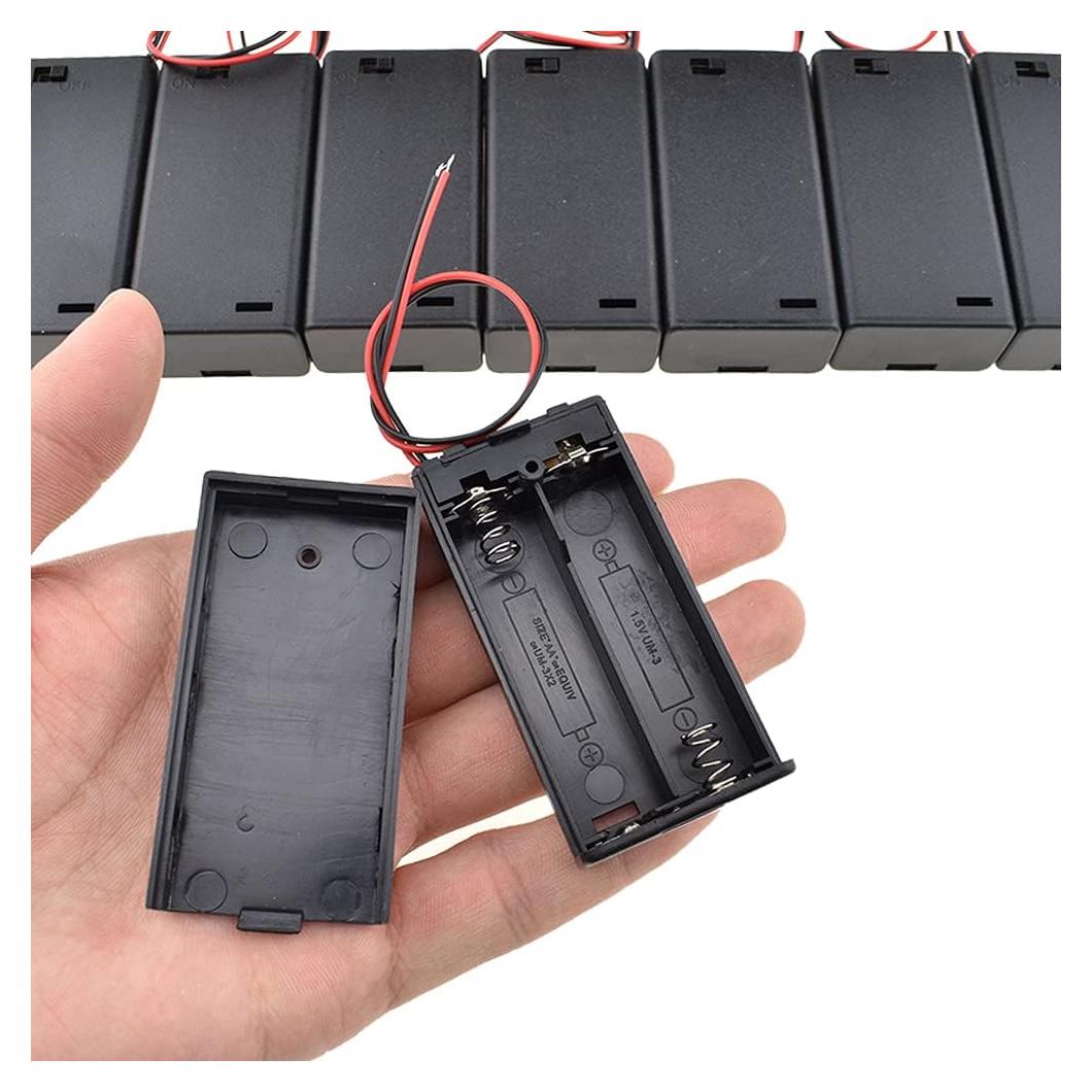 Soporte de Batería AA HAHIYO 3V con Interruptor 8 Piezas