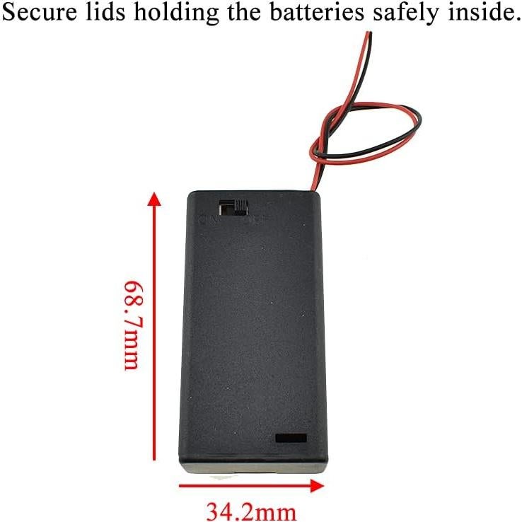 Soporte de Batería AA HAHIYO 3V con Interruptor 8 Piezas