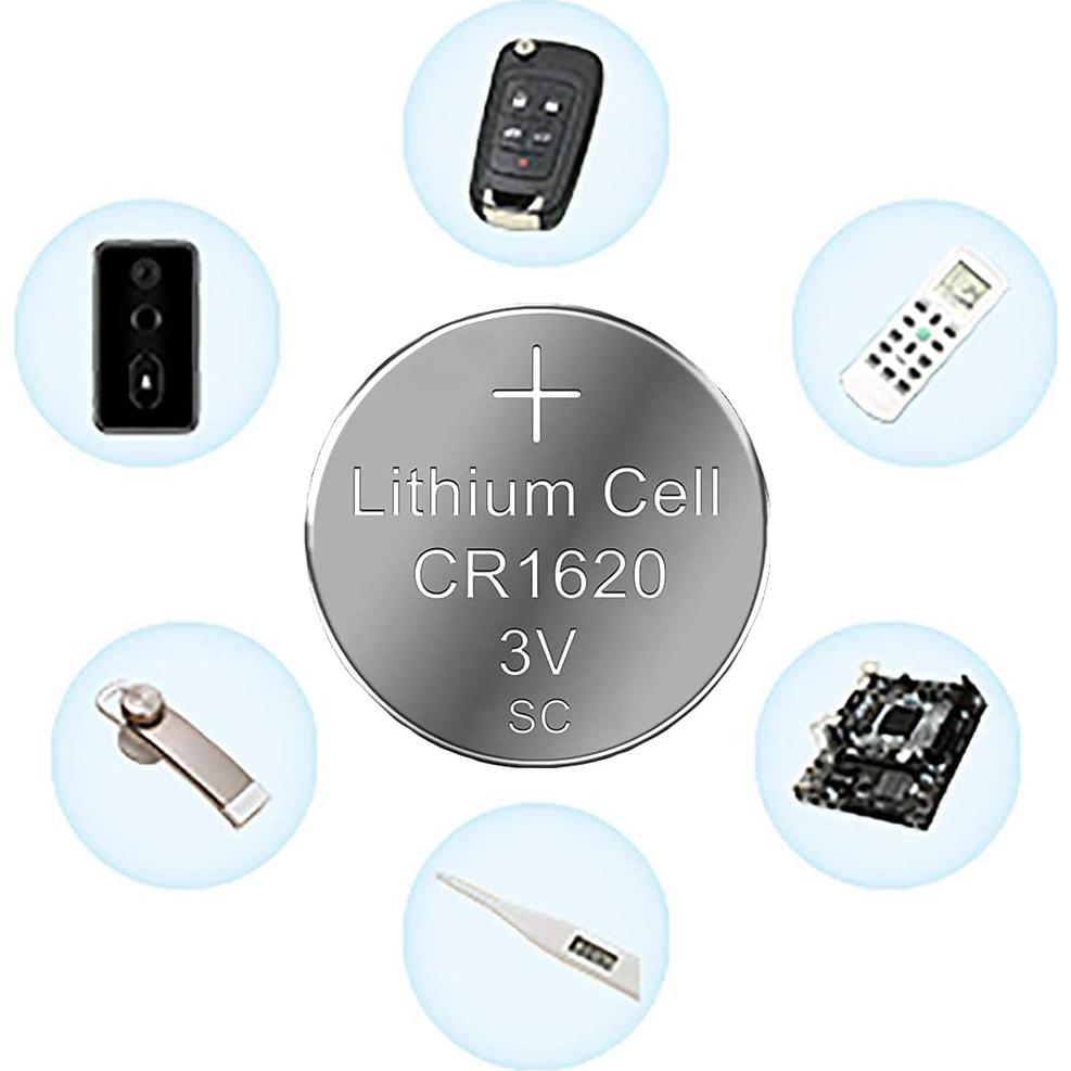 Paquete de 12 Baterías de Litio CR1620 3V SKOANBE