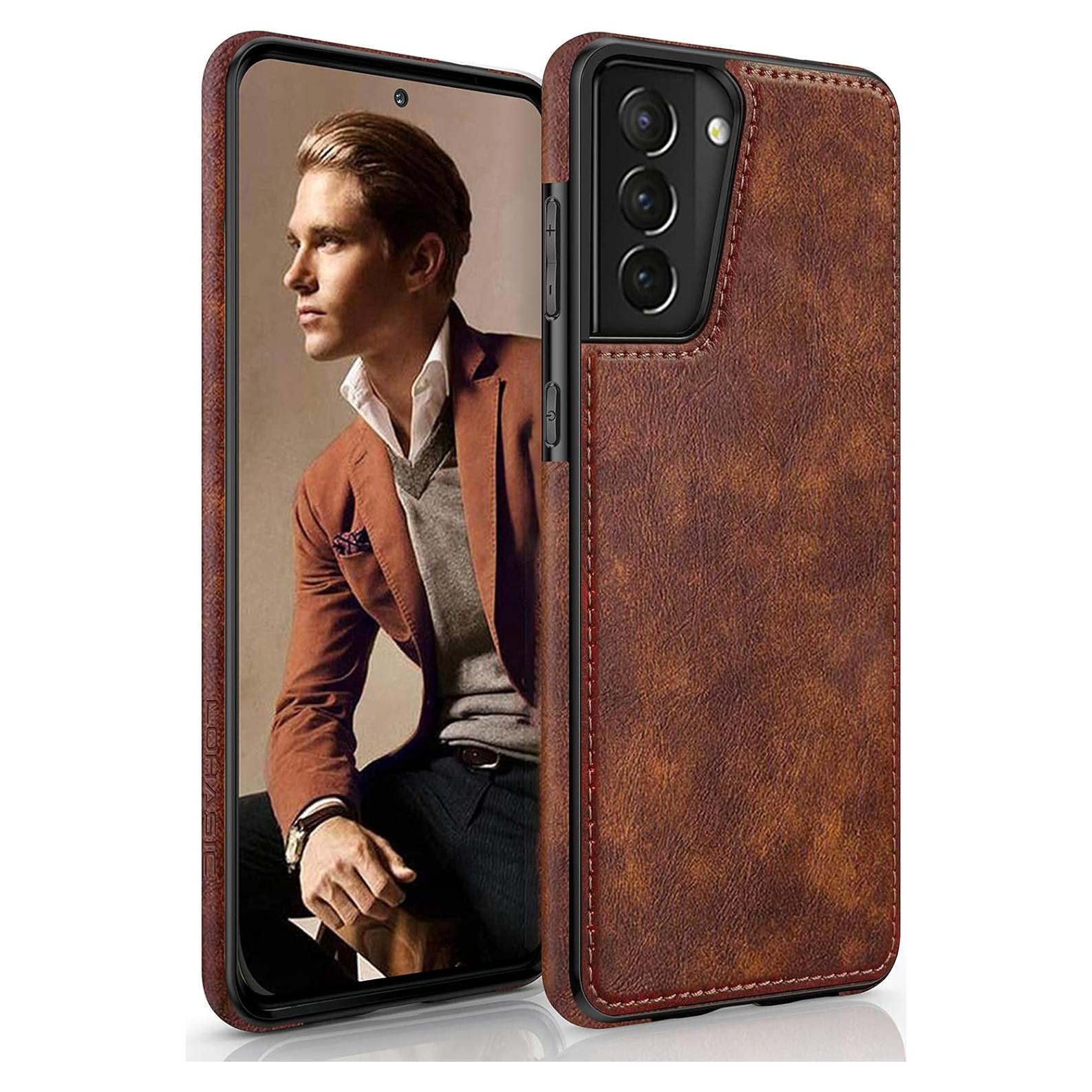 Funda de Cuero LOHASIC para Samsung Galaxy S21 Plus 6.7" Marrón