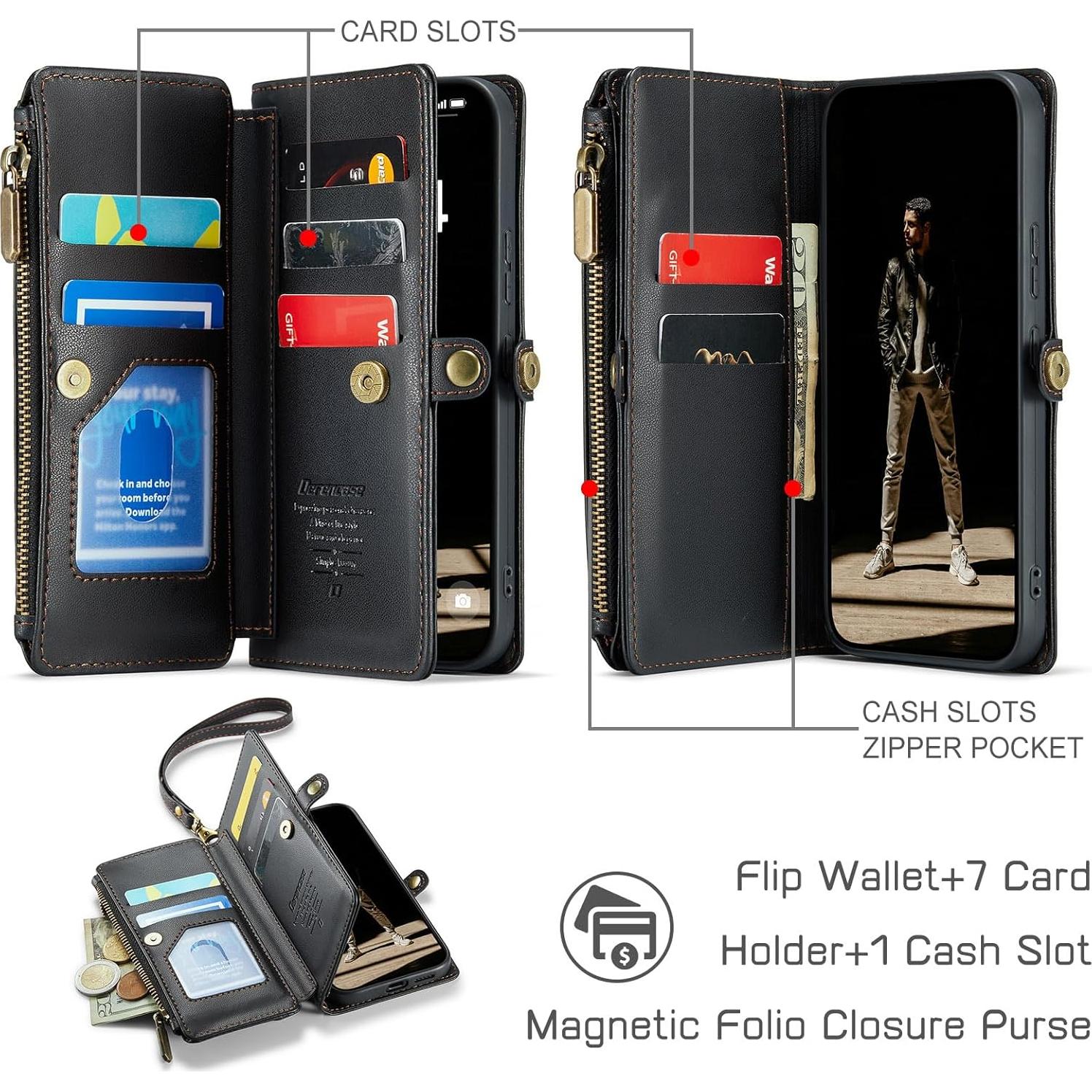 Funda Cartera Defencase para Samsung Galaxy S22 5G - Negro