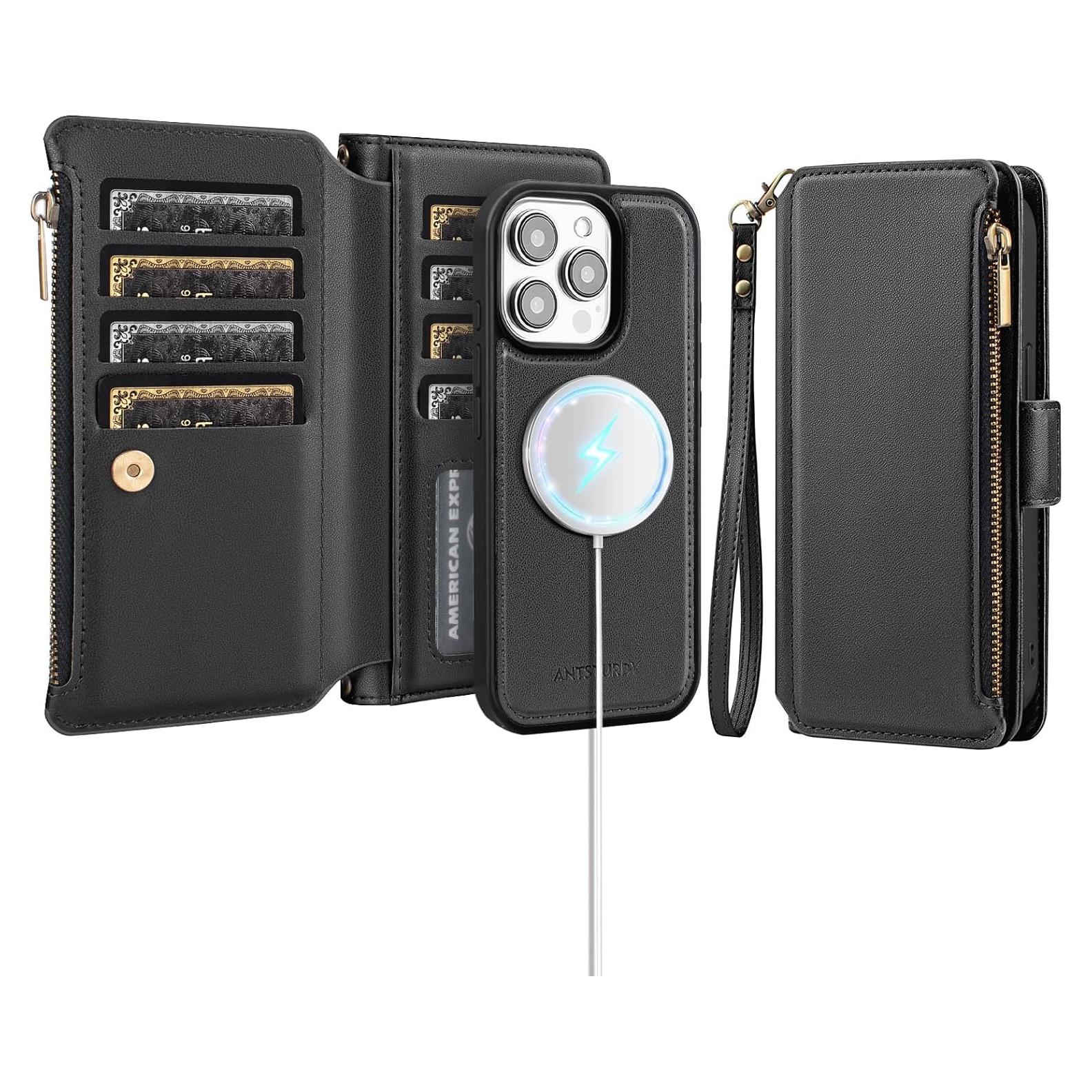 Funda Magnética 2 en 1 Antsturdy para iPhone 14 Pro Negro