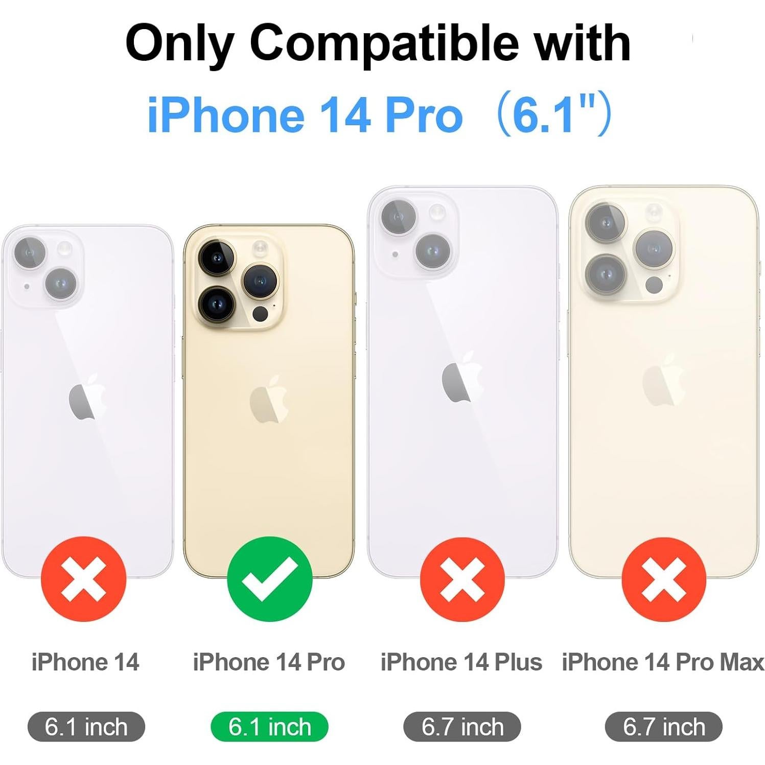 Funda Magnética 2 en 1 Antsturdy para iPhone 14 Pro Negro