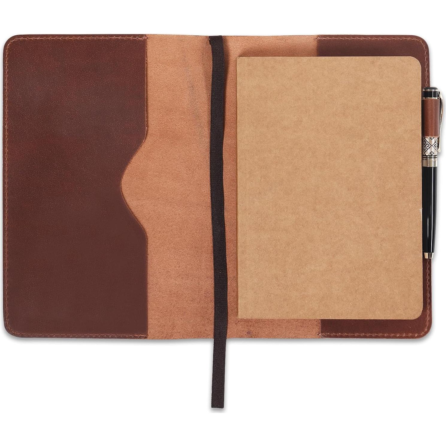 Cubierta de diario de cuero A5 CestAntiQ - Recargable y elegante