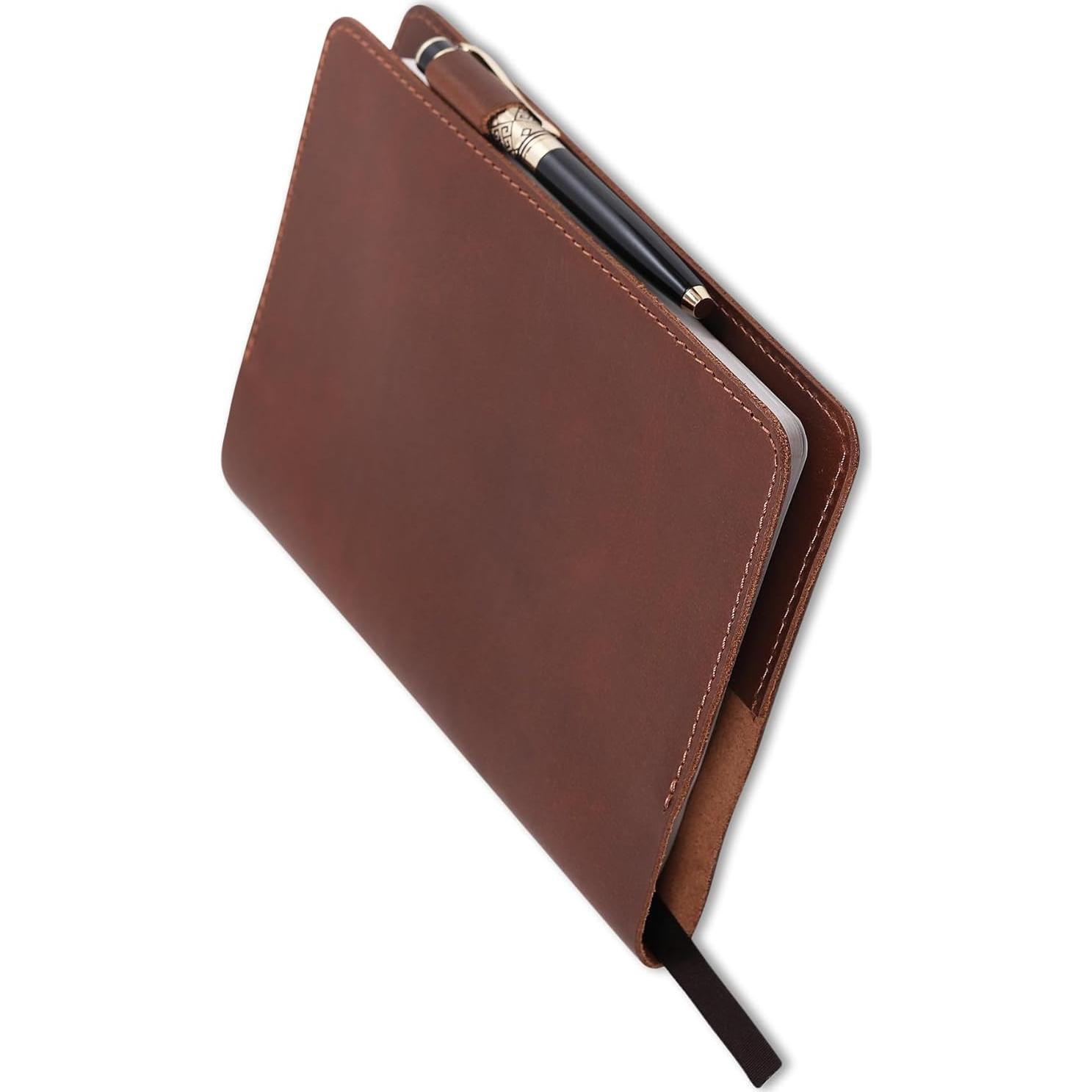 Cubierta de diario de cuero A5 CestAntiQ - Recargable y elegante