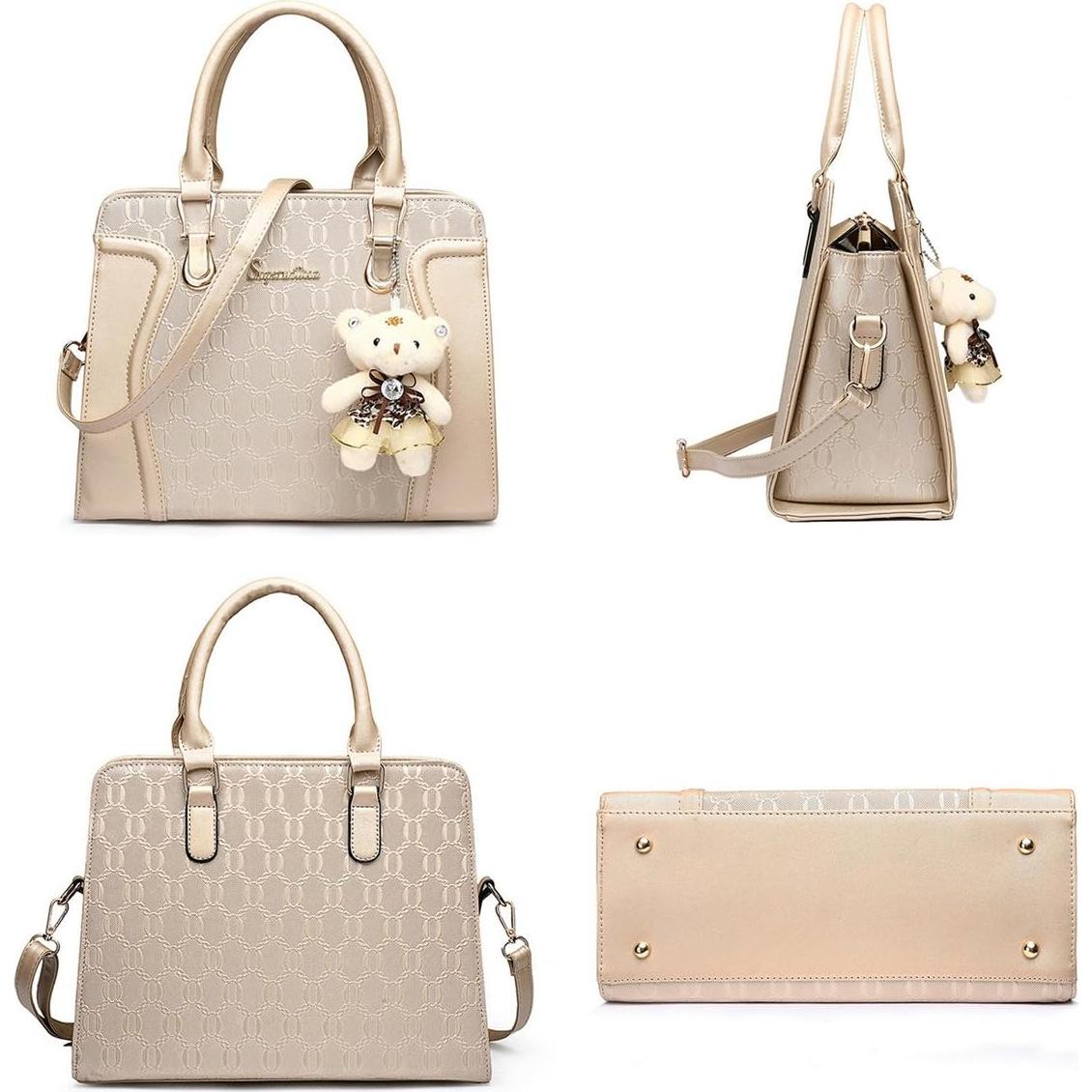 Conjunto de 4 Bolsos de Moda para Mujeres - Negro