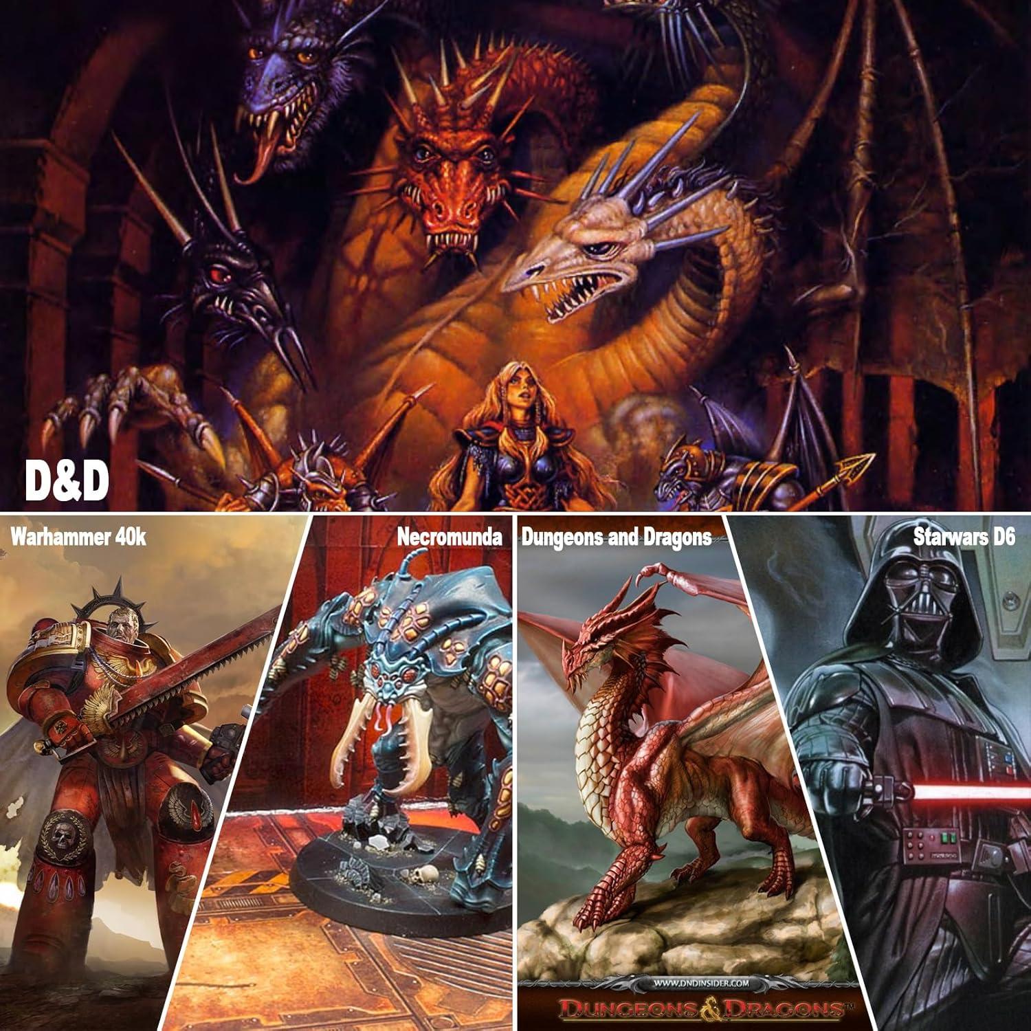 Juego de Dados DND ZERMAL 7 Dados de Metal Giratorios