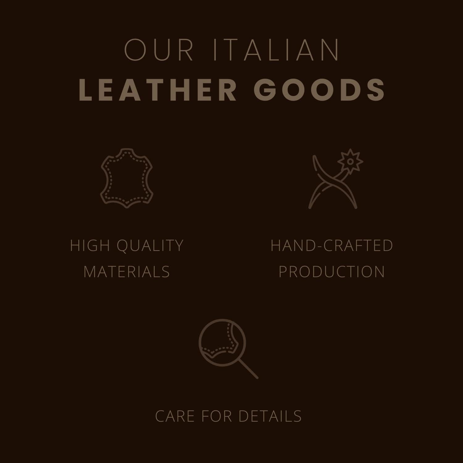 Estuche de Cuero Graneado Maruse - Negro - Hecho a Mano en Italia