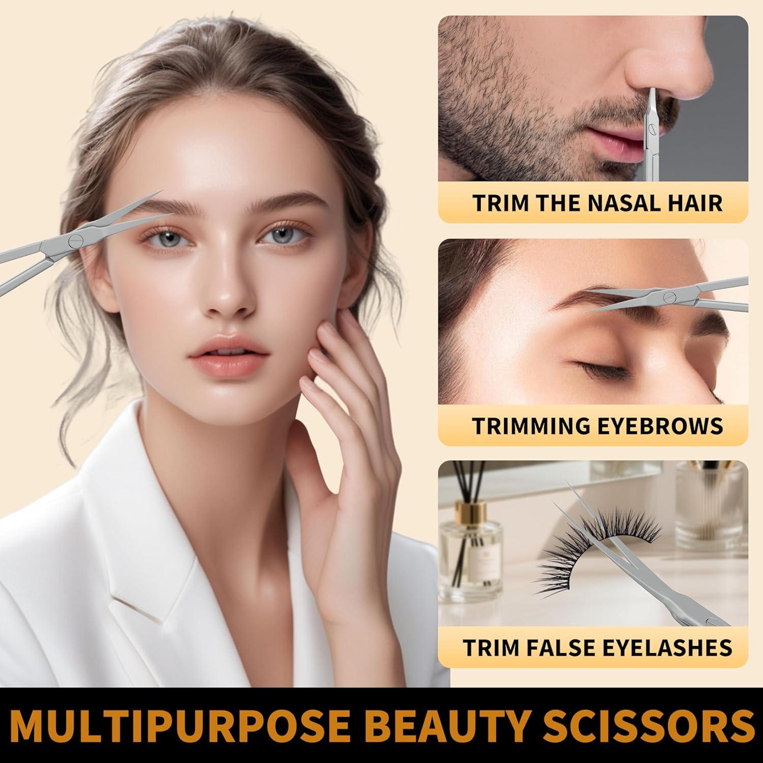 Kit de Cuidado de Cejas 4 en 1 OFIDUS - Pinzas, Tijeras, Afeitadora