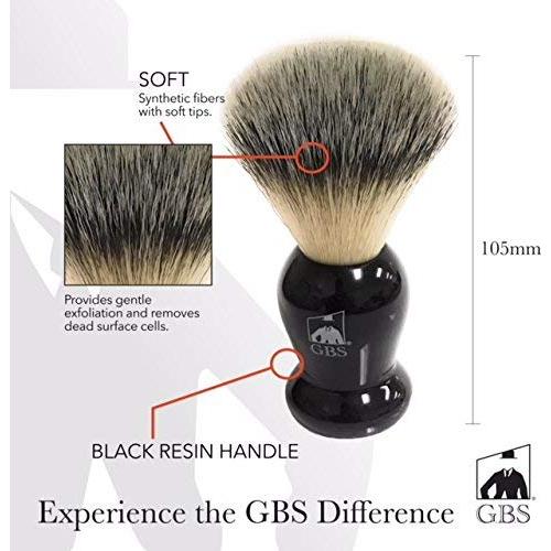 Kit de Afeitado Húmedo G.B.S - Maquinilla Acero Inoxidable y Brocha