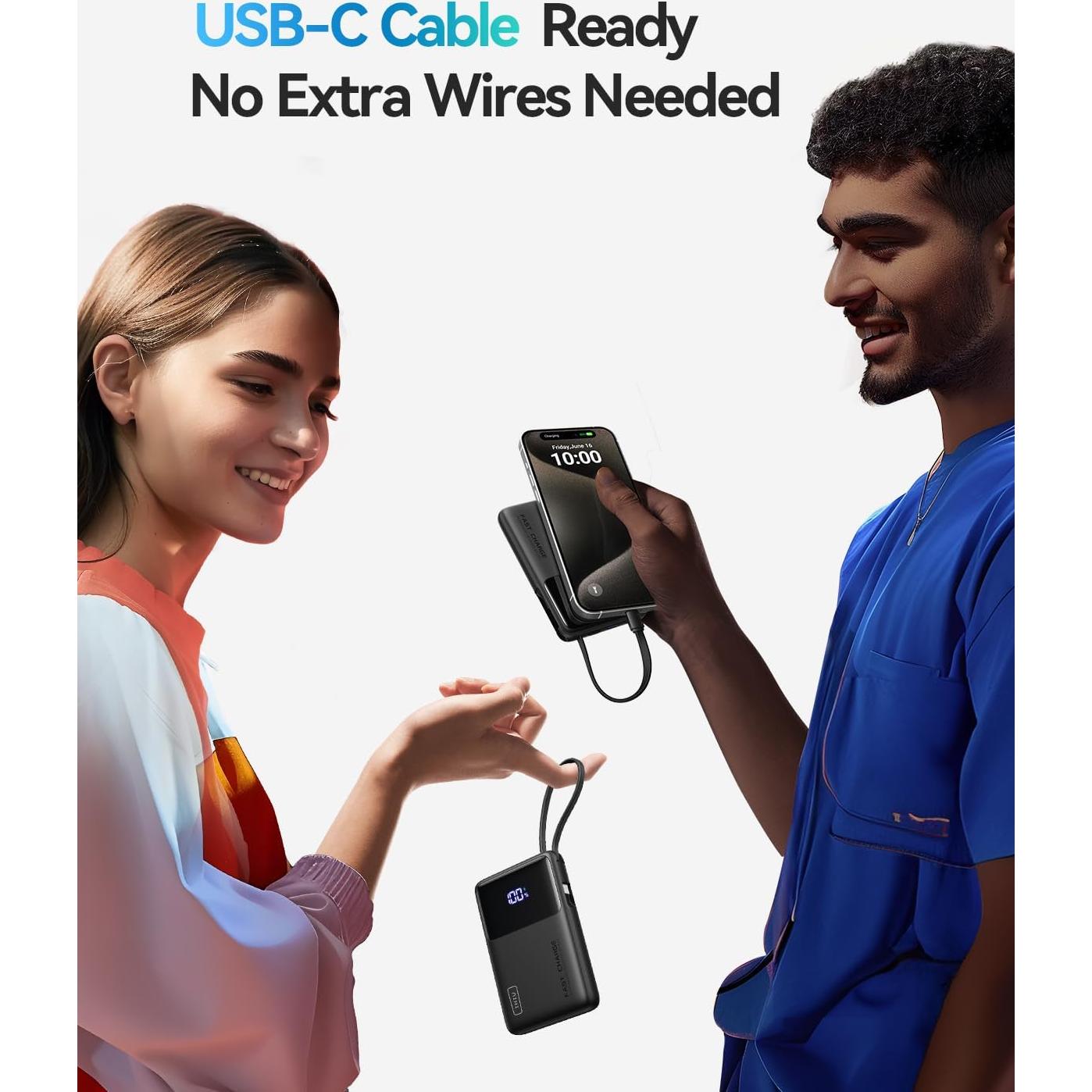 Cargador Portátil INIU 10000mAh USB-C Carga Rápida 20W