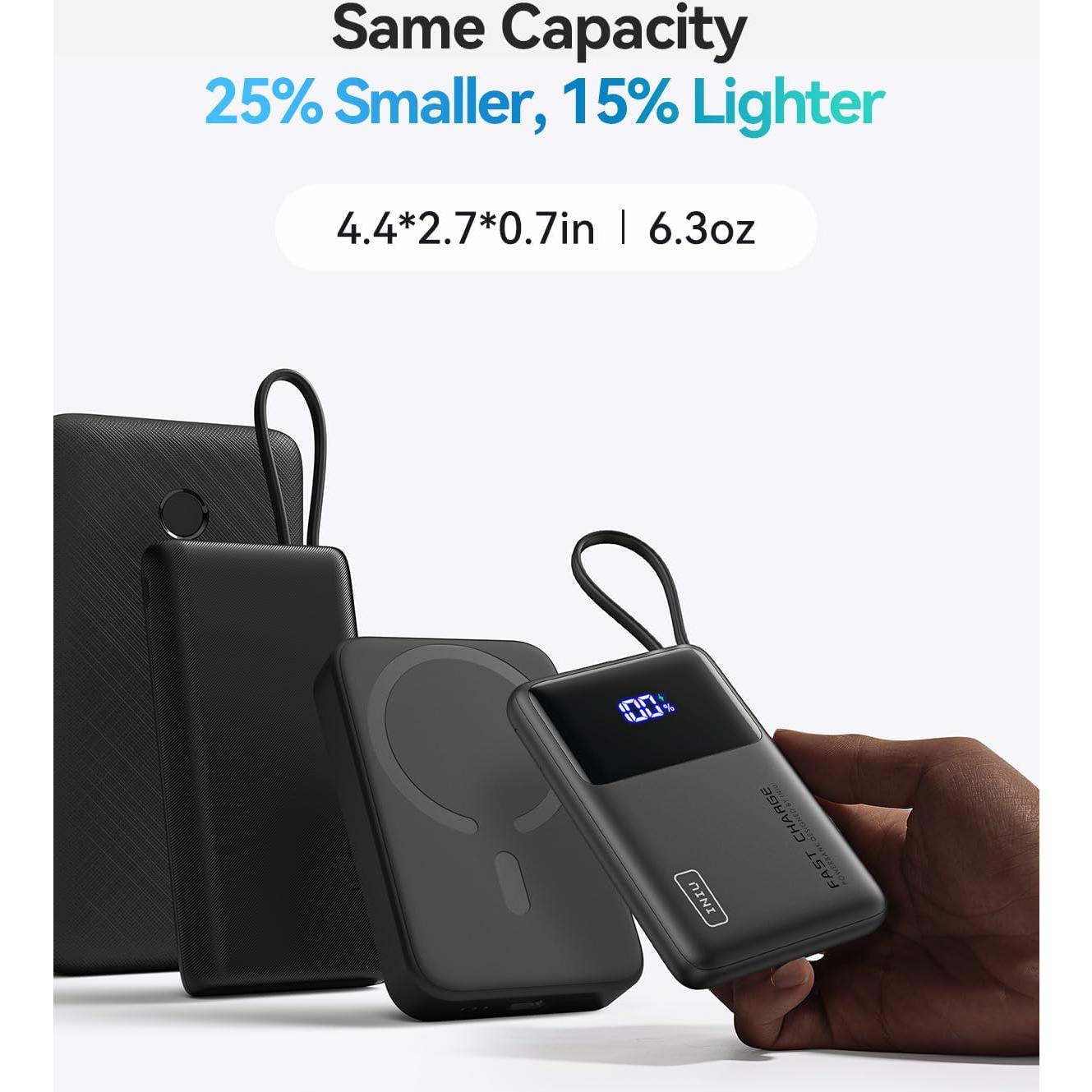 Cargador Portátil INIU 10000mAh USB-C Carga Rápida 20W