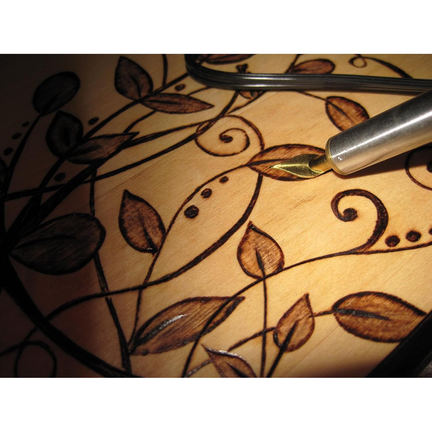 Juego de Plumas de Pirógrafo TRUArt - 35 Puntas, 30W, Caja Aluminio