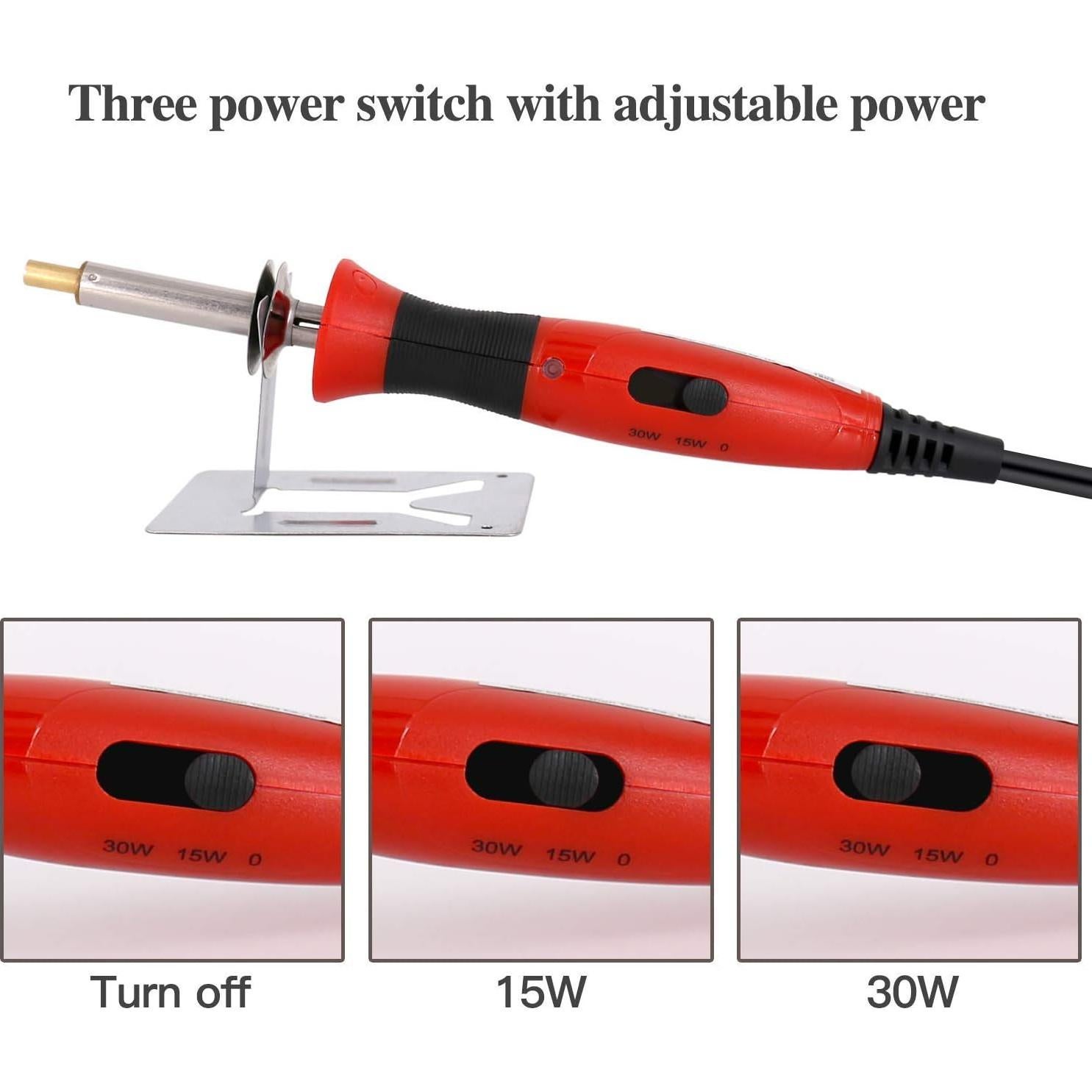 Juego de Plumas de Pirógrafo TRUArt - 35 Puntas, 30W, Caja Aluminio
