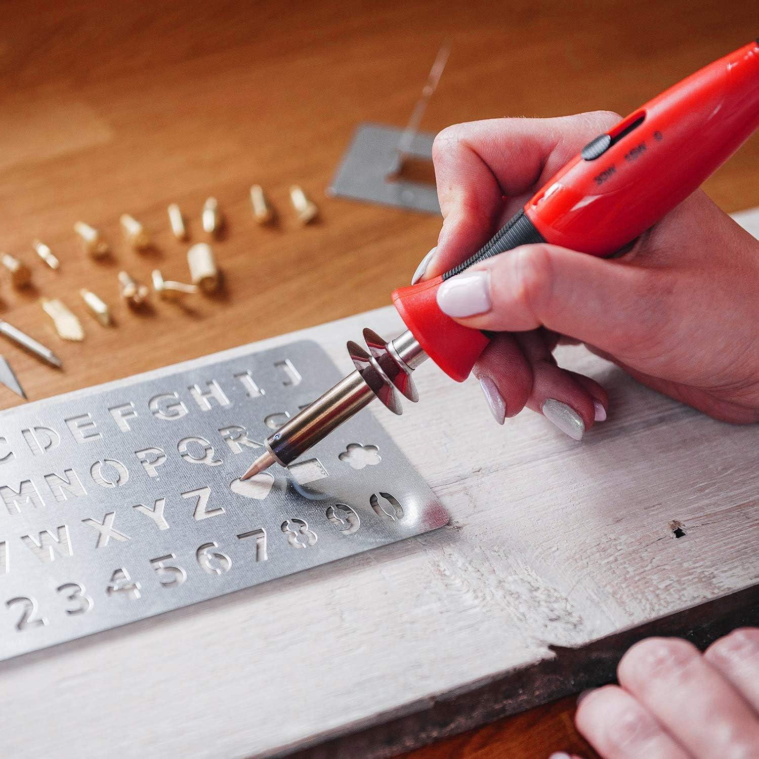 Juego de Plumas de Pirógrafo TRUArt - 35 Puntas, 30W, Caja Aluminio