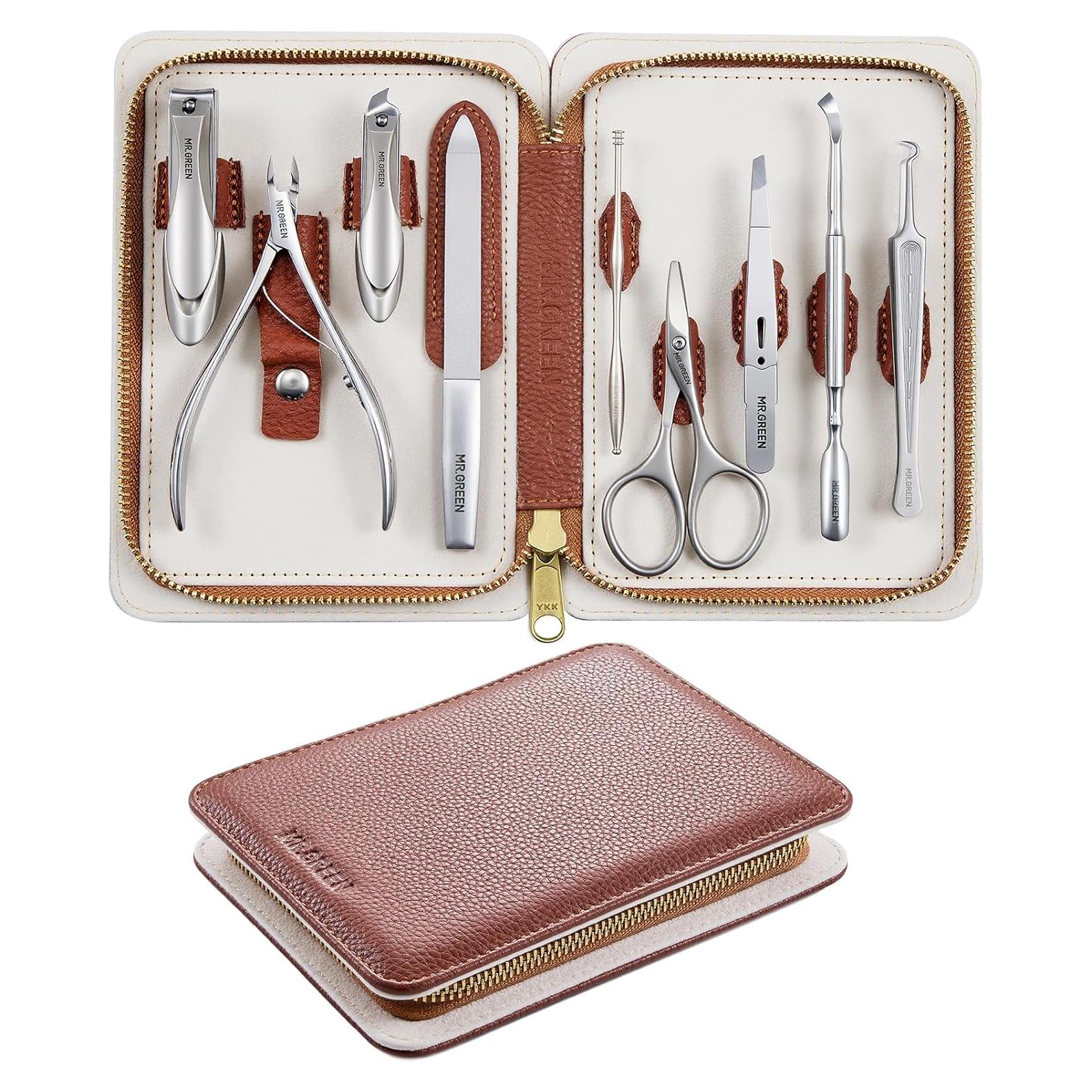 Set de Manicura y Pedicura 9-en-1 MR.GREEN Acero Inoxidable