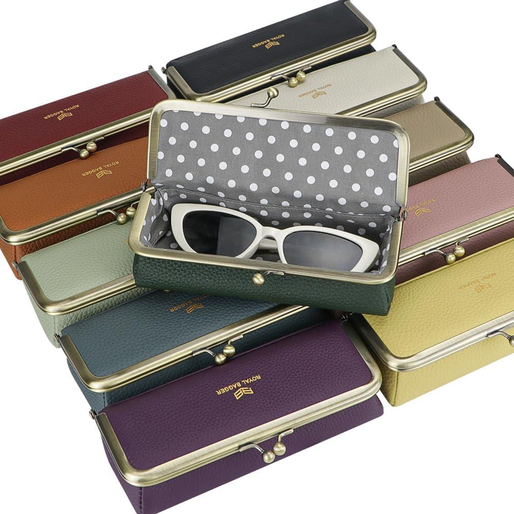 Estuche de Gafas de Cuero Genuino Royal Bagger - Bloqueo RFID