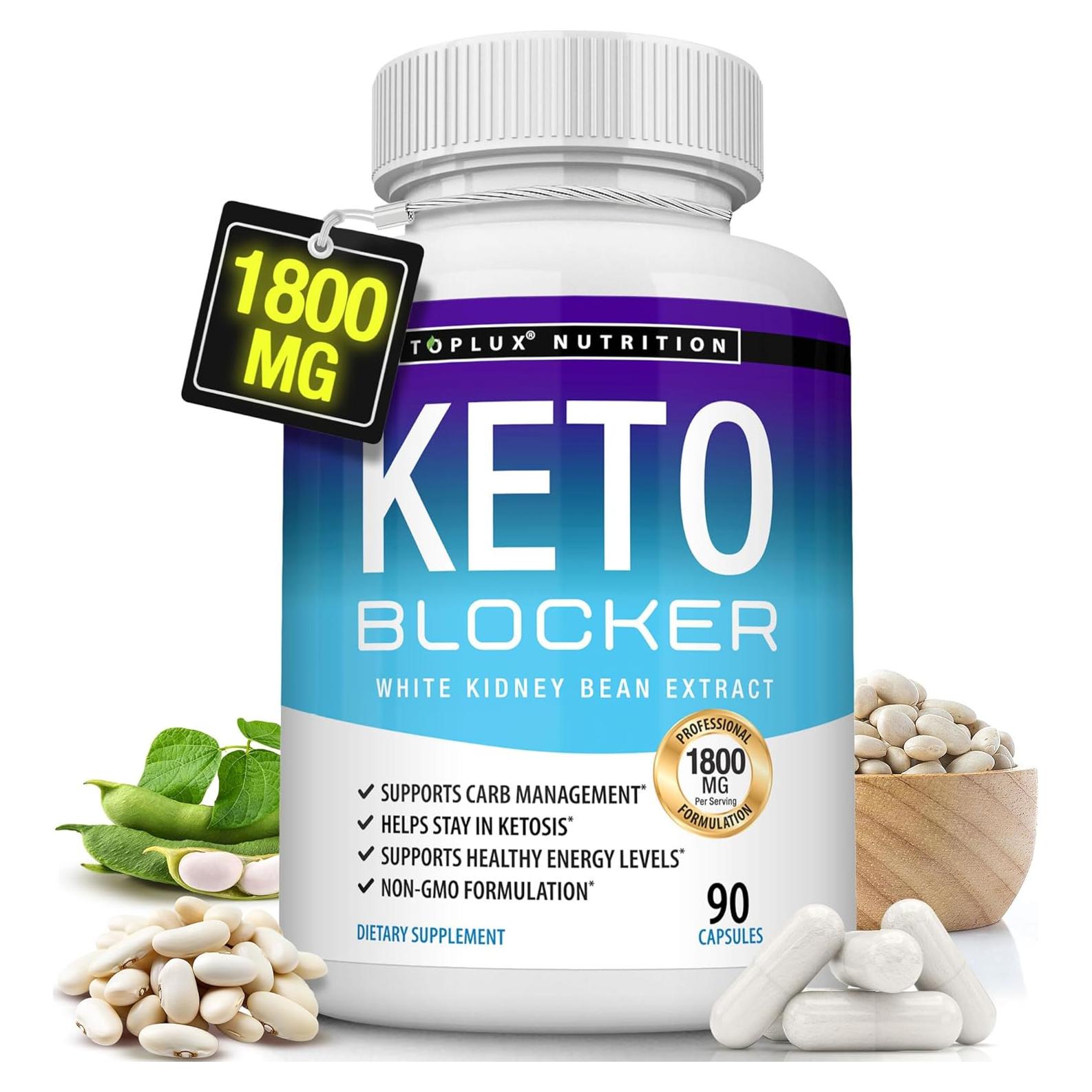 Píldoras bloqueadoras de Keto Toplux 1800 mg - 90 cápsulas