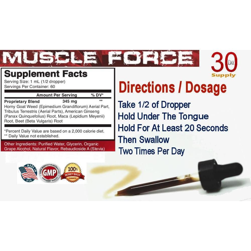 Paquete de 2 Botellas Muscle Force Extreme 345mg Suplemento