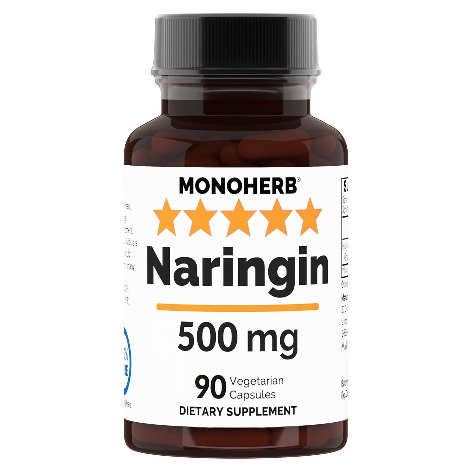 Naringina 500 mg Monoherb - 90 Cápsulas Veganas