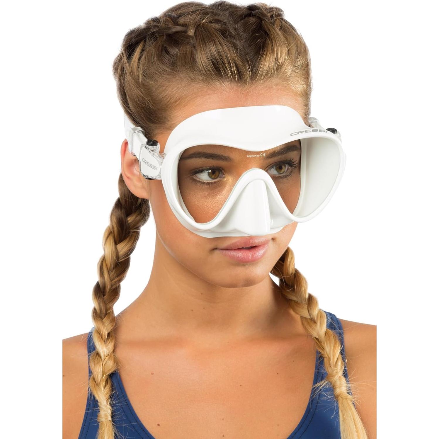 Cressi F1 Máscara de Buceo Silicona Ajustable 250g