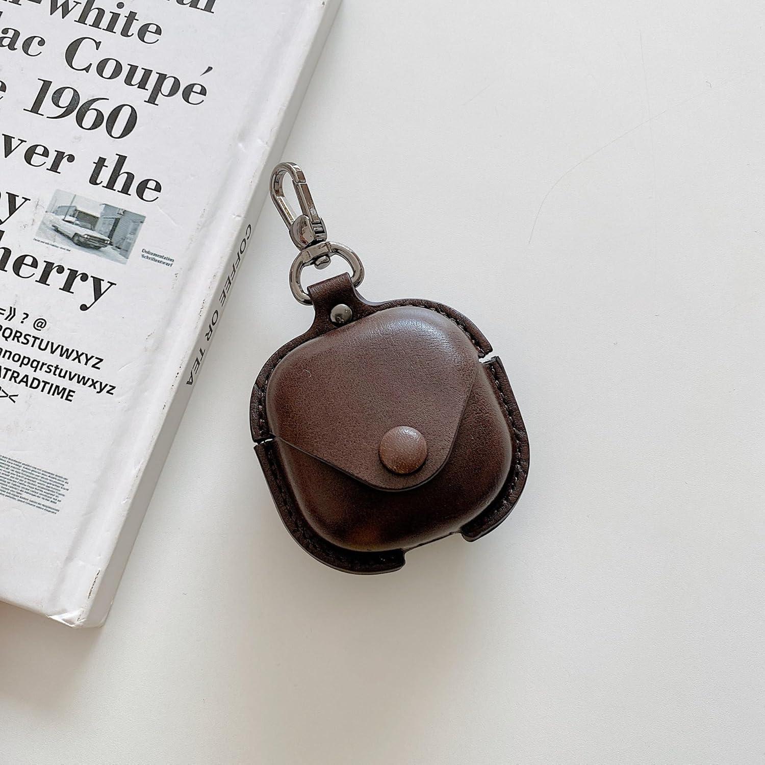 Funda de Cuero YQGF para Galaxy Buds 2 Pro/2/Pro/Live - Café