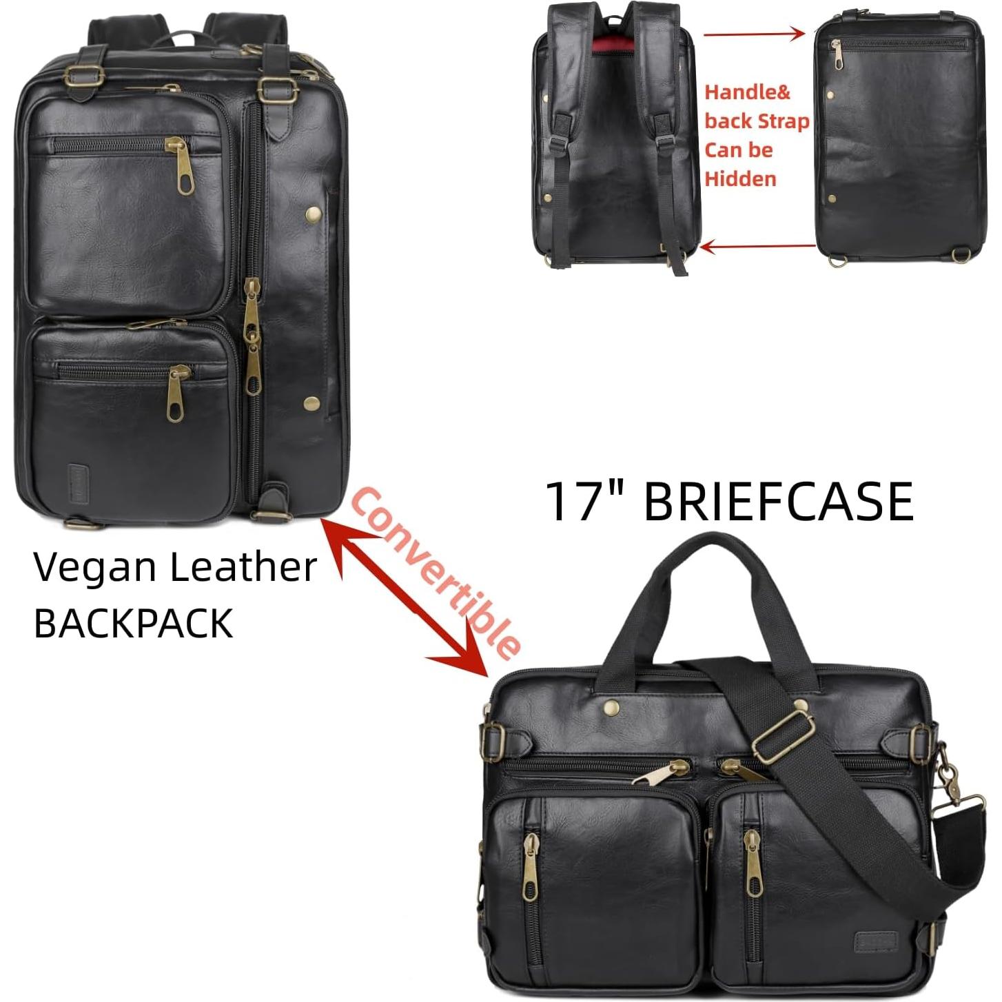 Maletín Híbrido de Cuero Vegano HB-22 para Laptop 17"