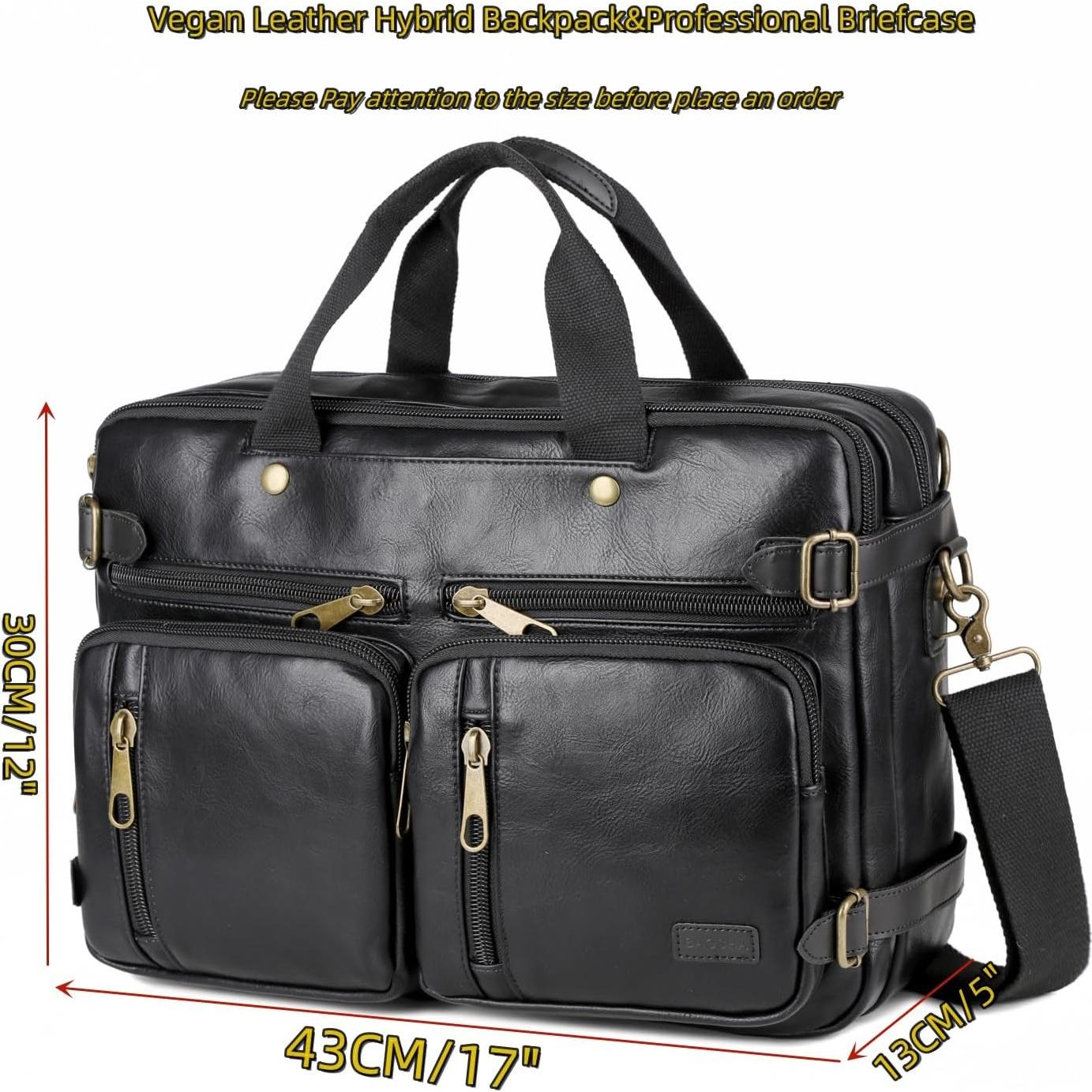 Maletín Híbrido de Cuero Vegano HB-22 para Laptop 17"