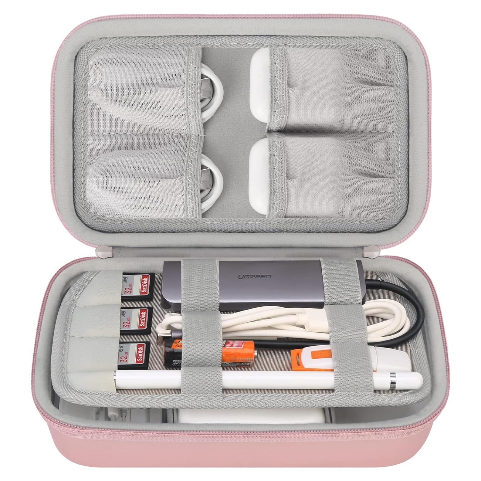 Organizador de Cables de Viaje Elonbo Rosa Dorado 23.4x15cm