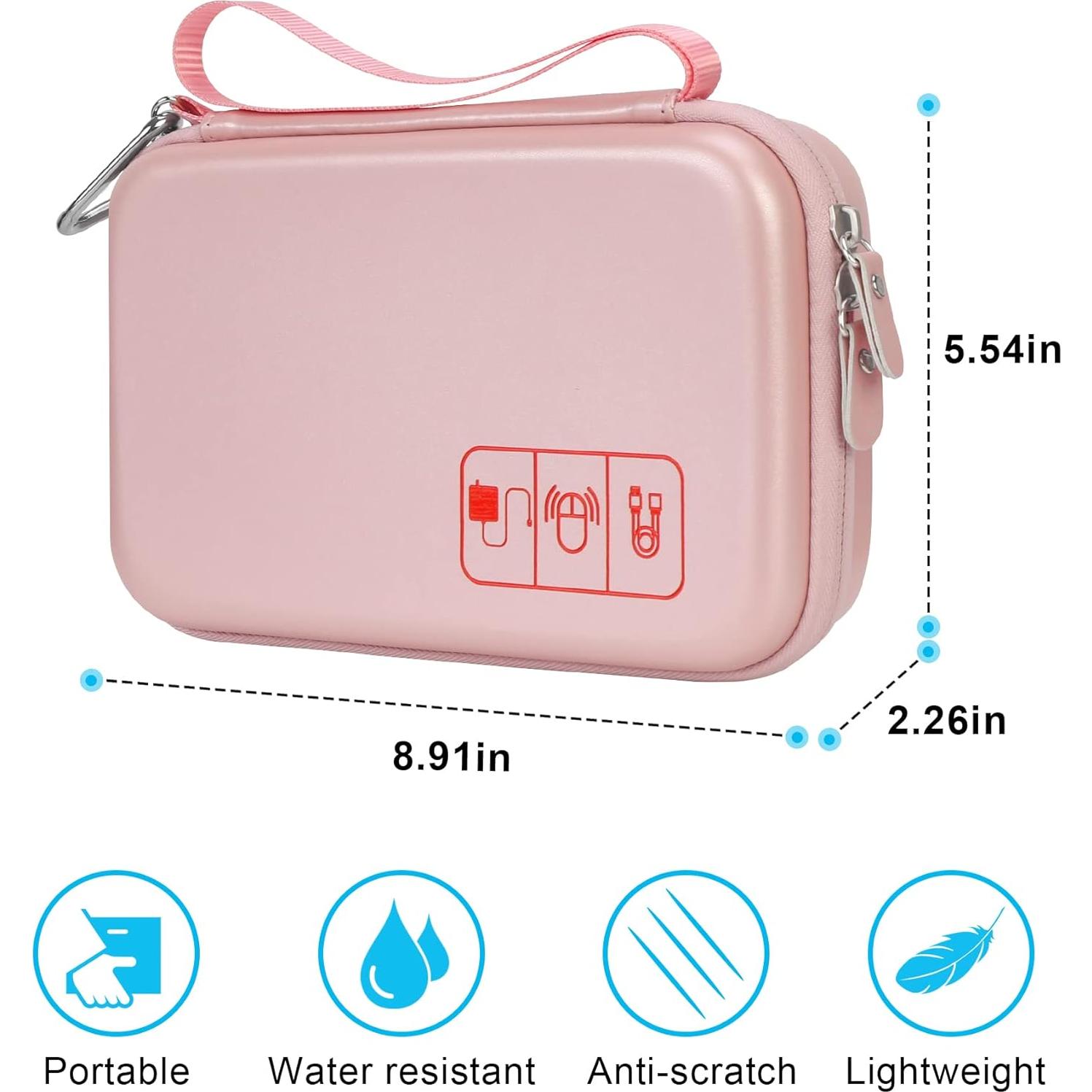 Organizador de Cables de Viaje Elonbo Rosa Dorado 23.4x15cm