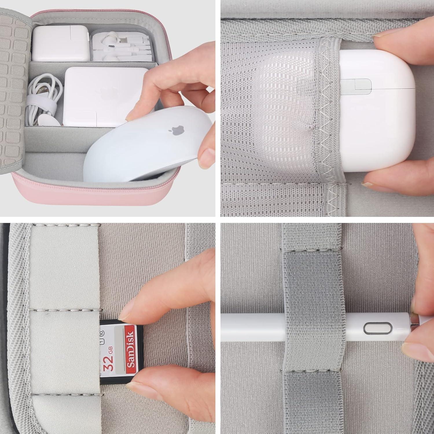 Organizador de Cables de Viaje Elonbo Rosa Dorado 23.4x15cm