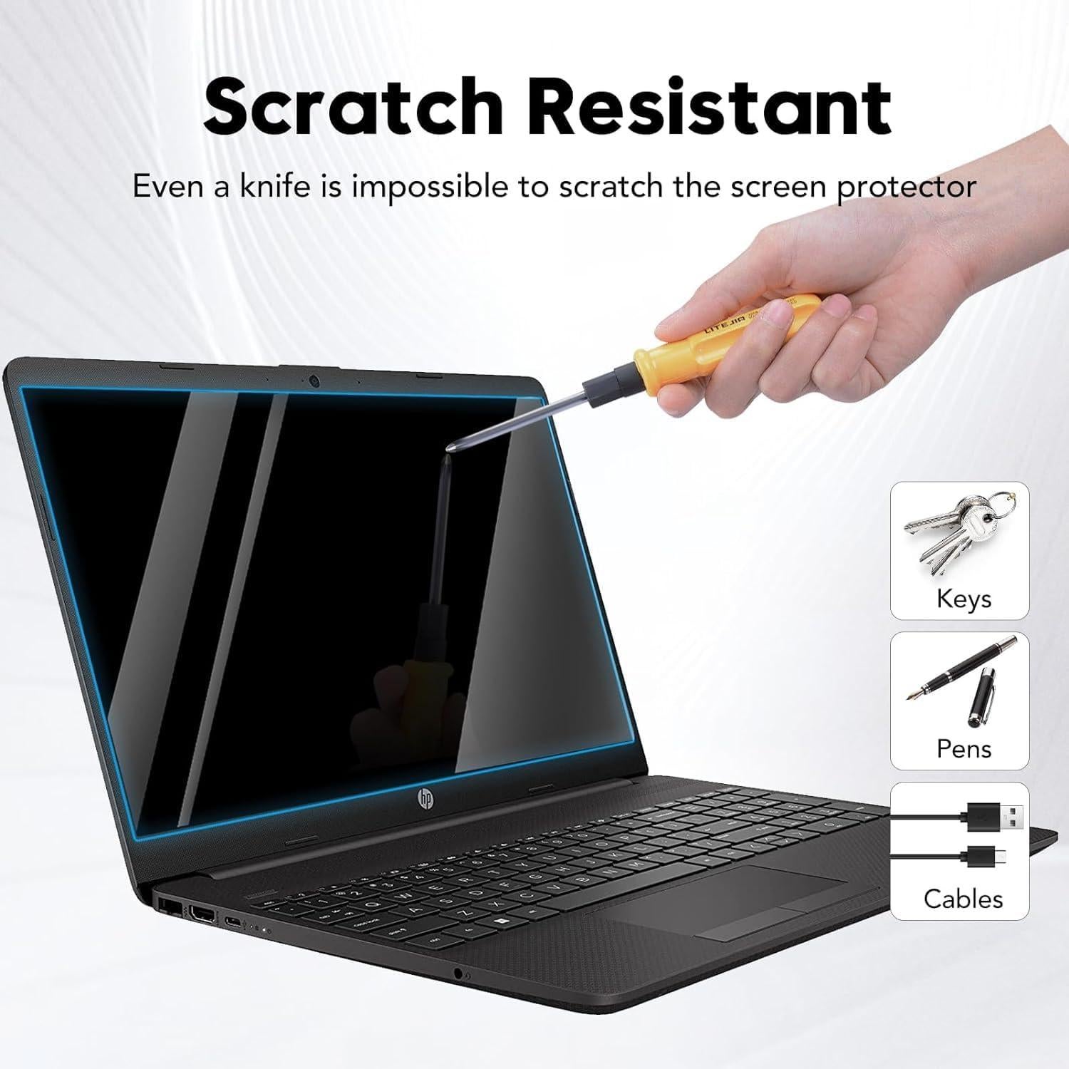 Protector de Pantalla Vidrio Templado 9H para Laptops HP 15.6"