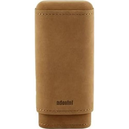 Estuche para Puros Adorini de Cuero Real 2-3 Puros Marrón
