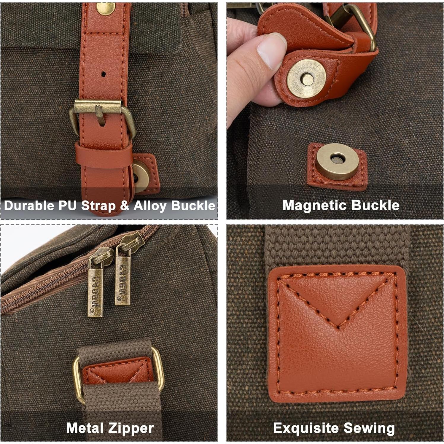 Bolsa de Cámara Compacta CADeN N1 Marrón Impermeable 19x14.9x22.8 cm