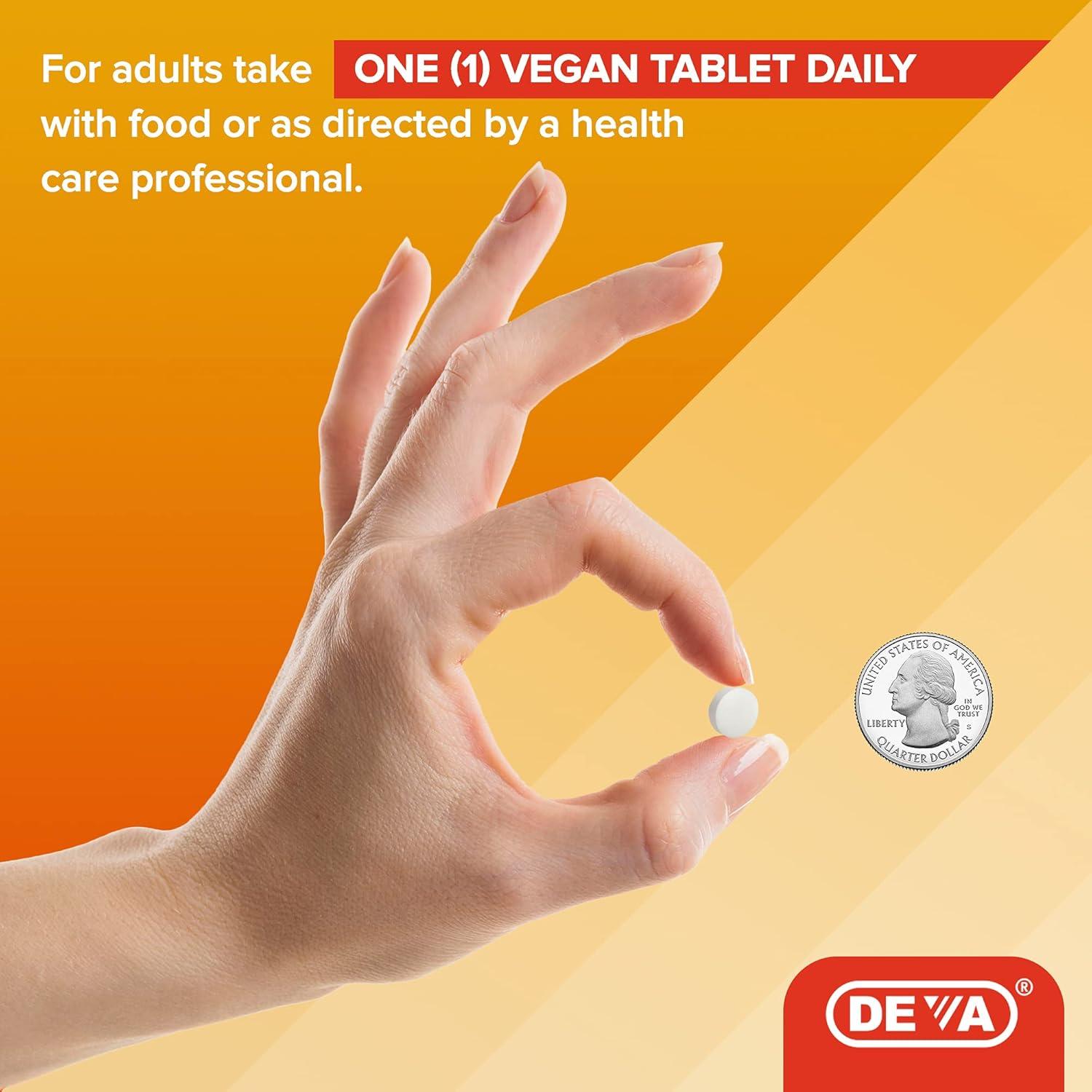 Suplemento Vitamina D2 800 UI DEVA 90 Tabletas Veganas