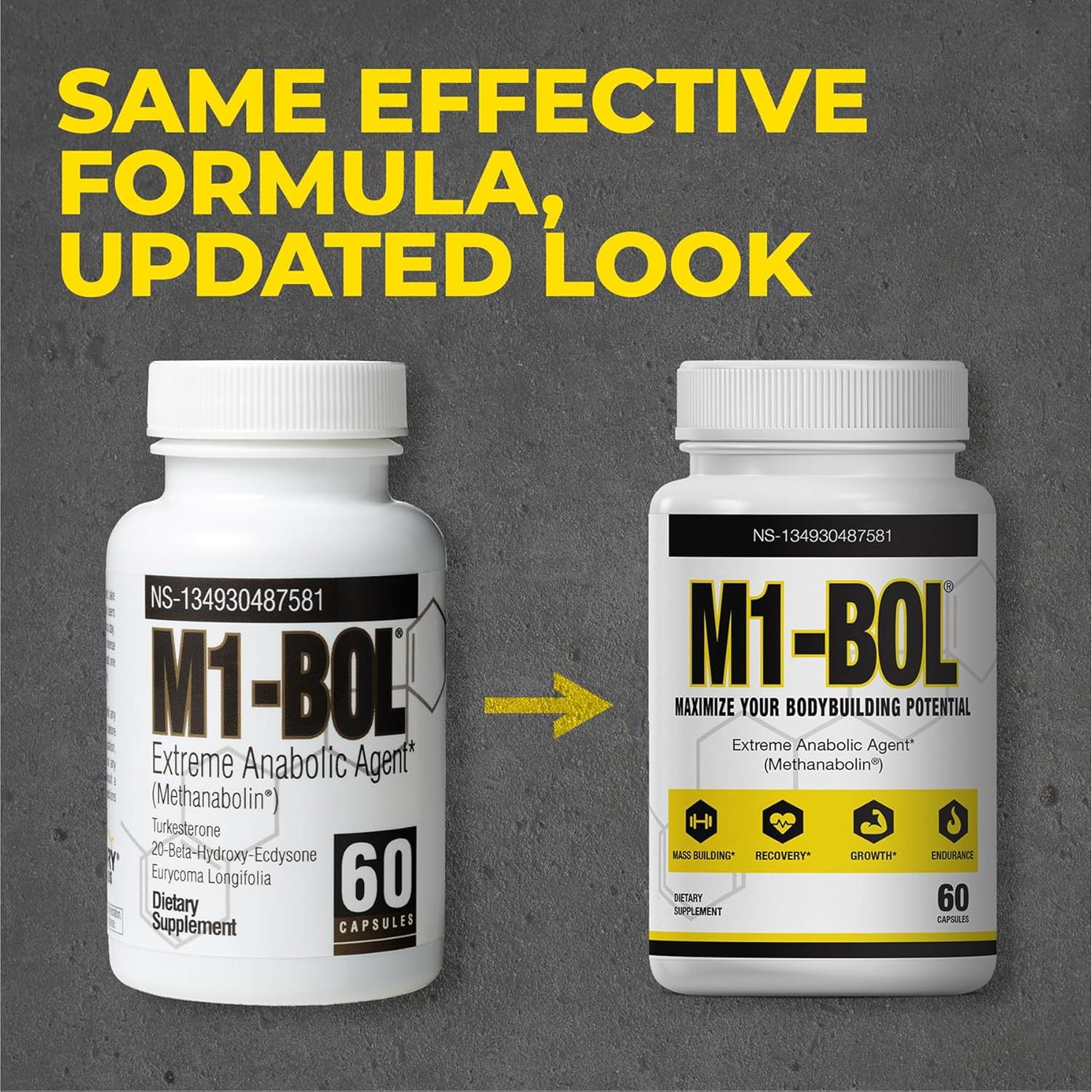 Suplemento Anabólico M1-BOL Avry Labs - 60 Cápsulas Veganas