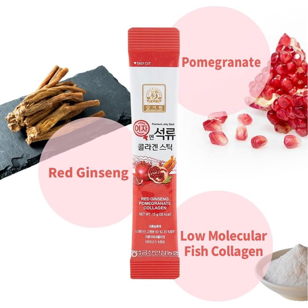 Gelatina de Colágeno de Granada Baekje Geumsan 145g - 6 Sticks