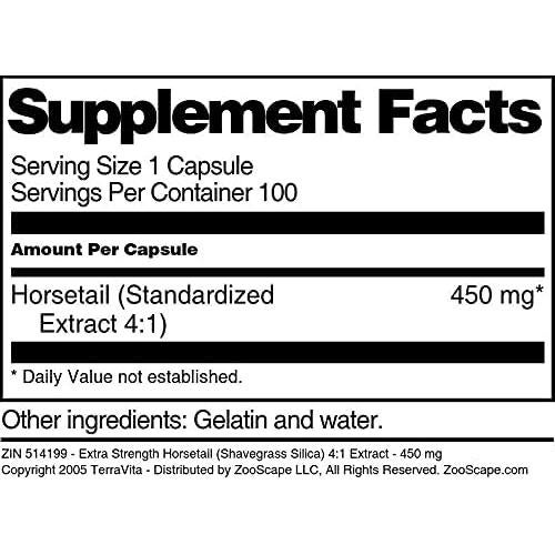 Extracto de Cola de Caballo TerraVita 450 mg 100 Cápsulas