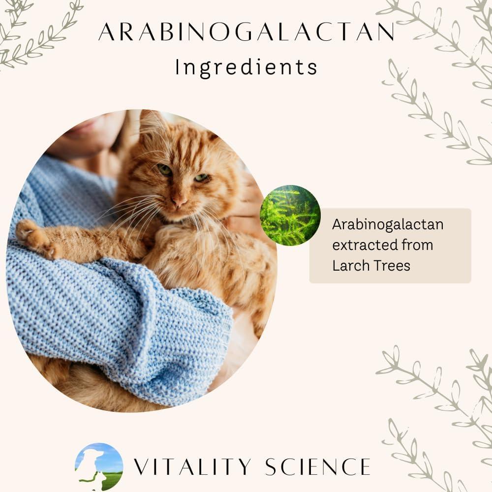 Arabinogalactano Prebiótico Vitality Science 120g para Mascotas